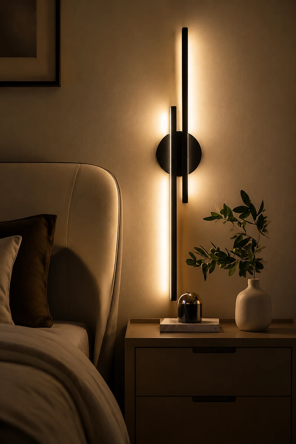 Moderne Minimalistische LED Eisen Wandleuchte für Schlafzimmer - Lumpaz