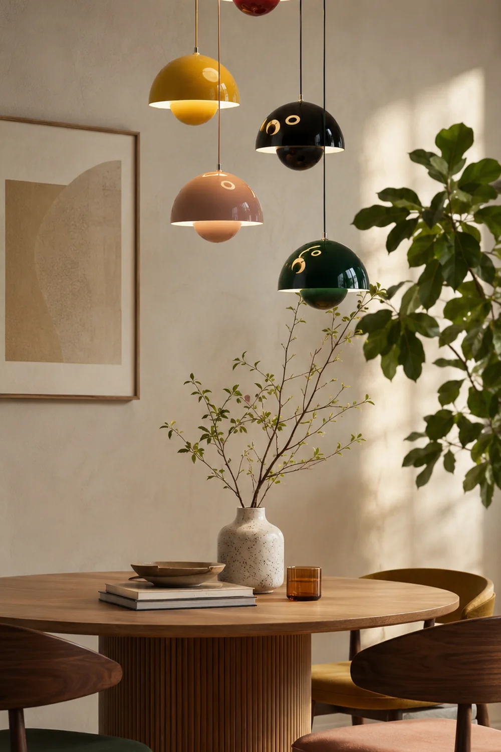Multiple Colour Mushroom Shape Kitchen Pendant Light - Lumpaz