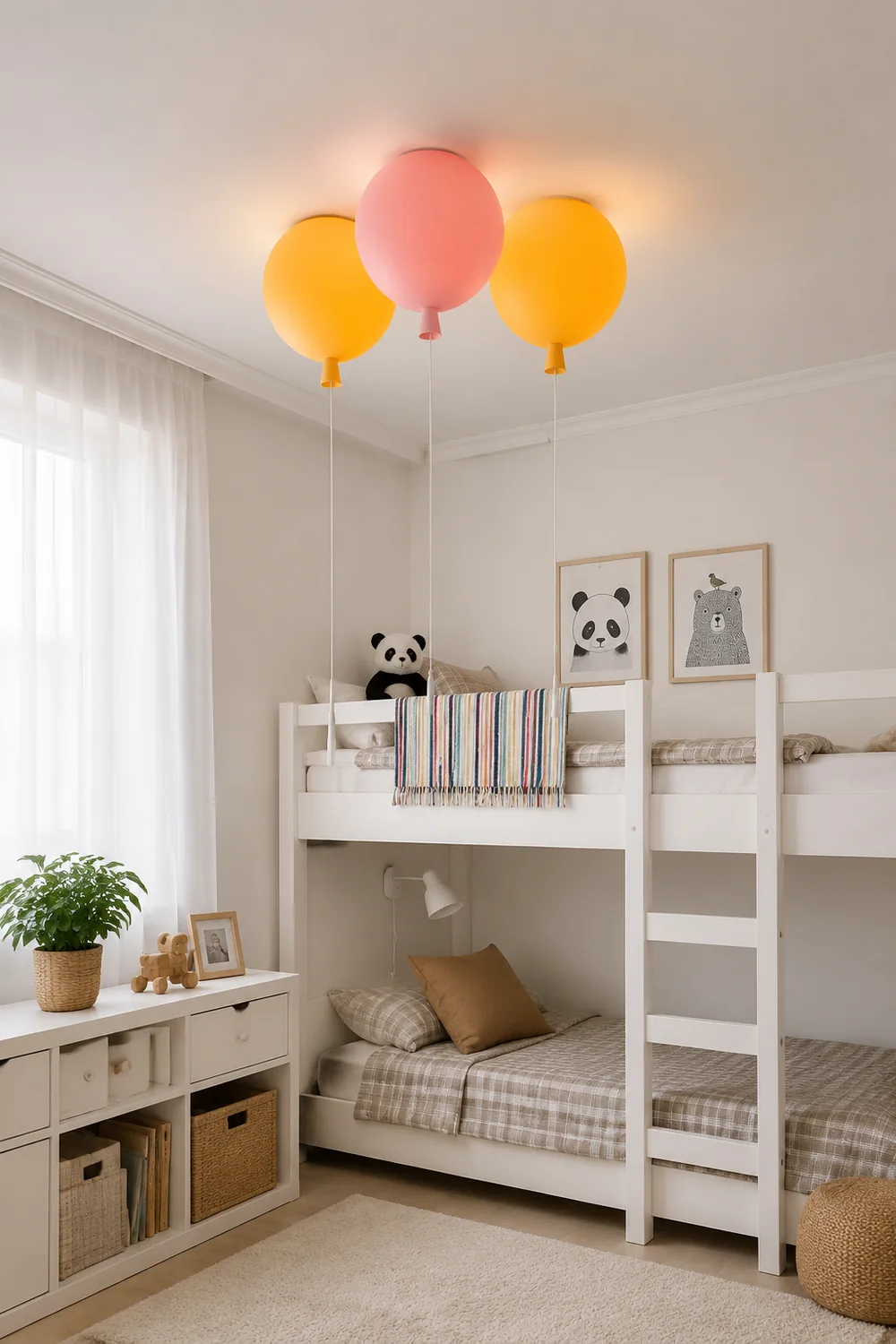 Fateh Matted Ballon Flush Mount Deckenleuchte 5 Farbe, ∅20/25/30 /35CM - Lumpaz