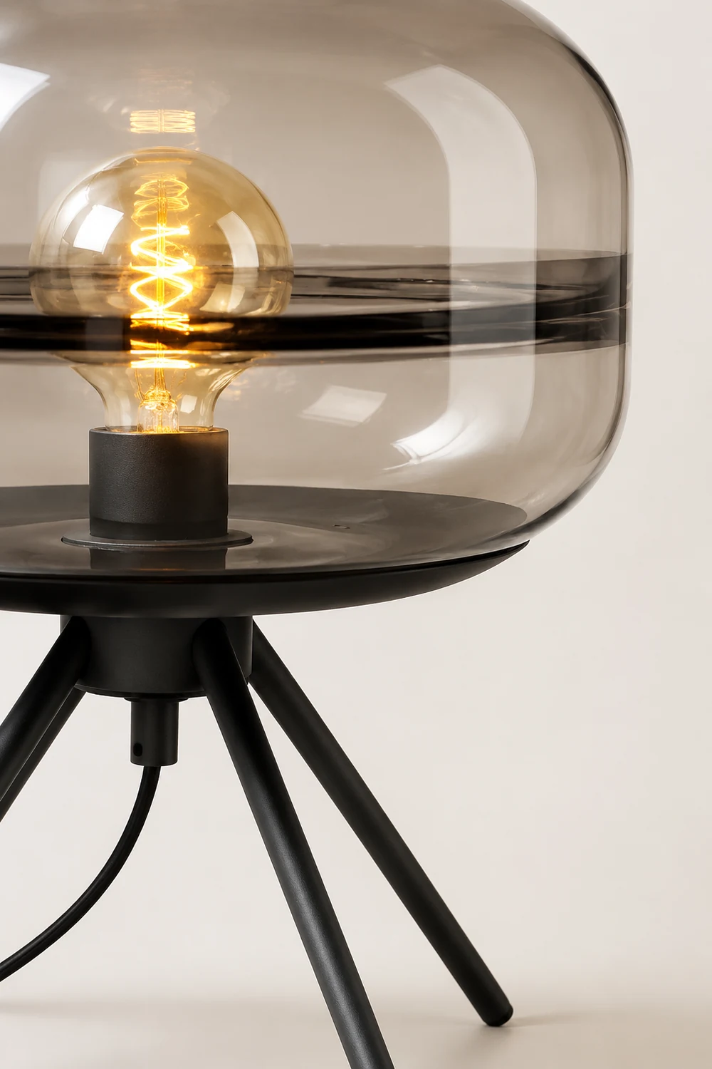 Modern Designer Glass Shade Table Lamp - Lumpaz