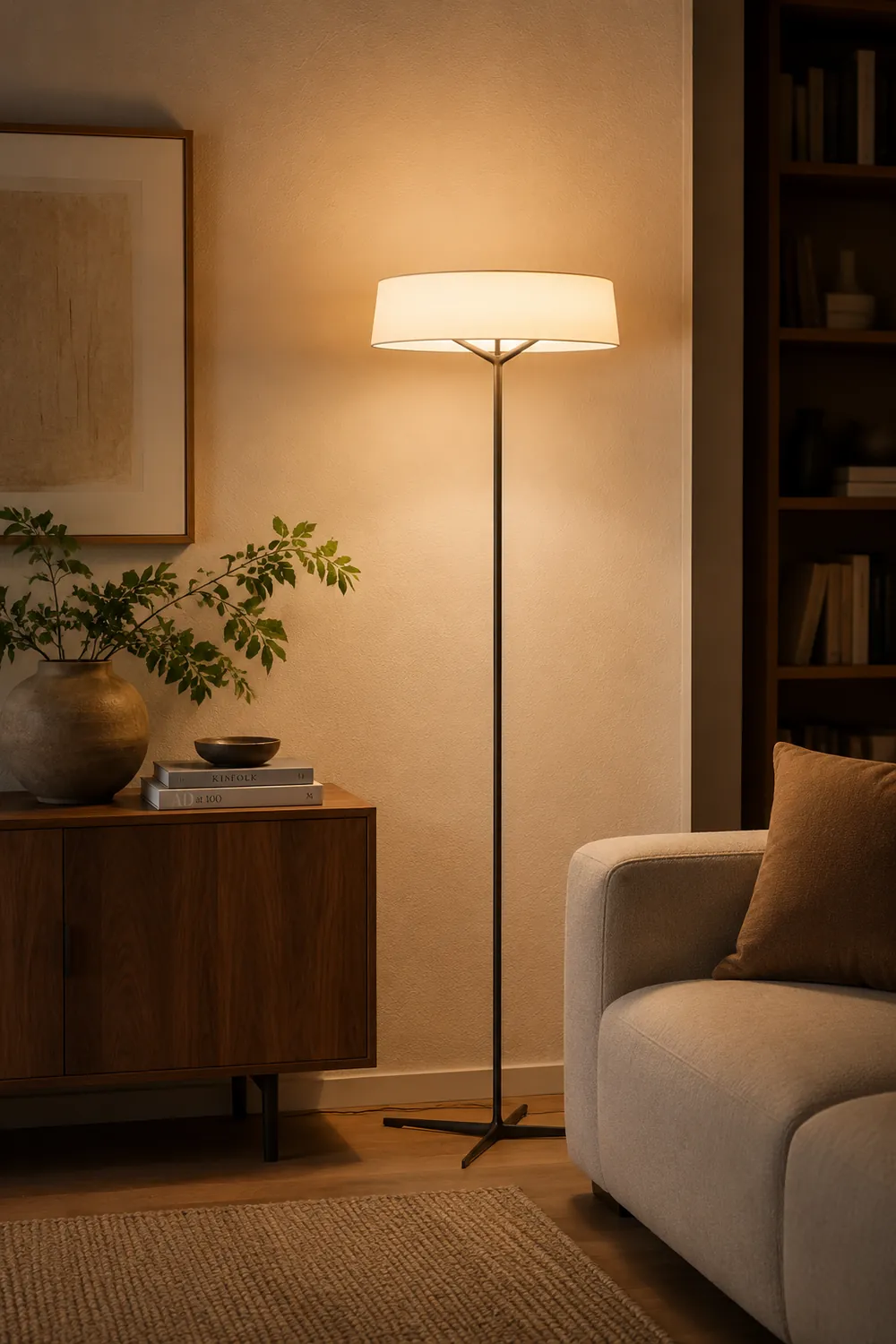 Paper Glow Circular Floor Lamp - Lumpaz