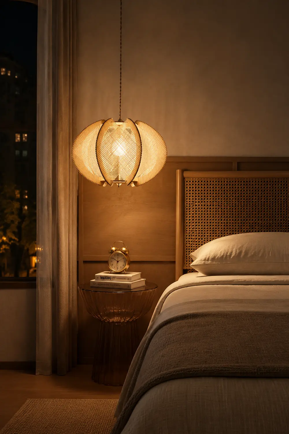 Retro Wooden Pendant Light Irregular Living Room Lamp - Lumpaz
