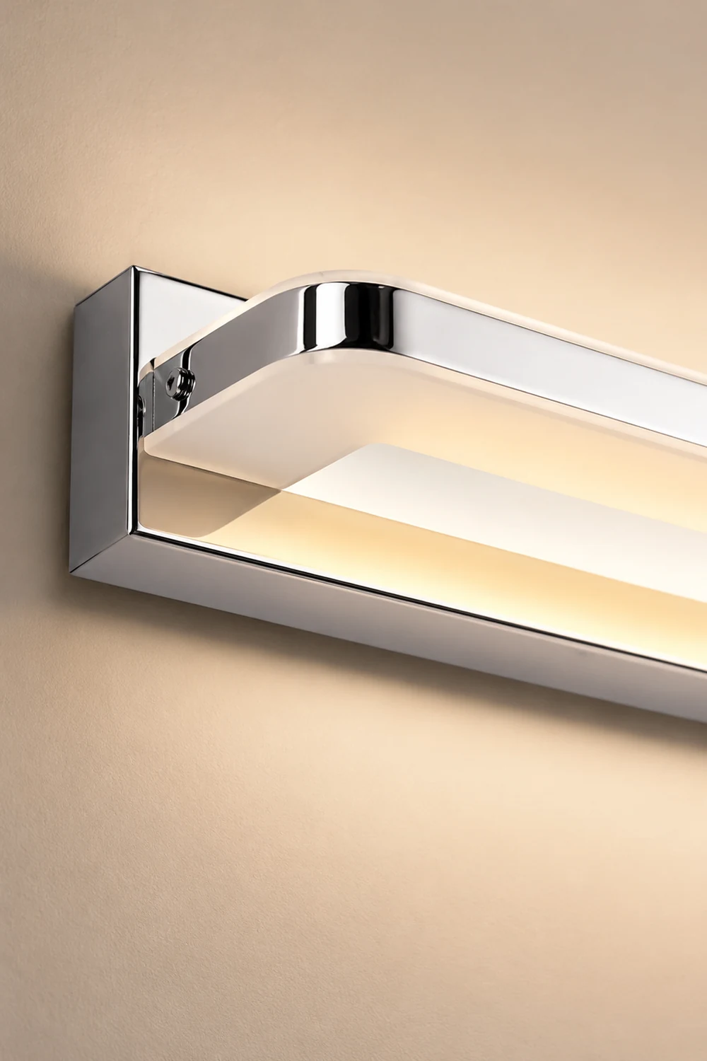Leigh Spiegelfront Waschtisch-Wandleuchte, Metall, L40/50/60/70CM - Lumpaz