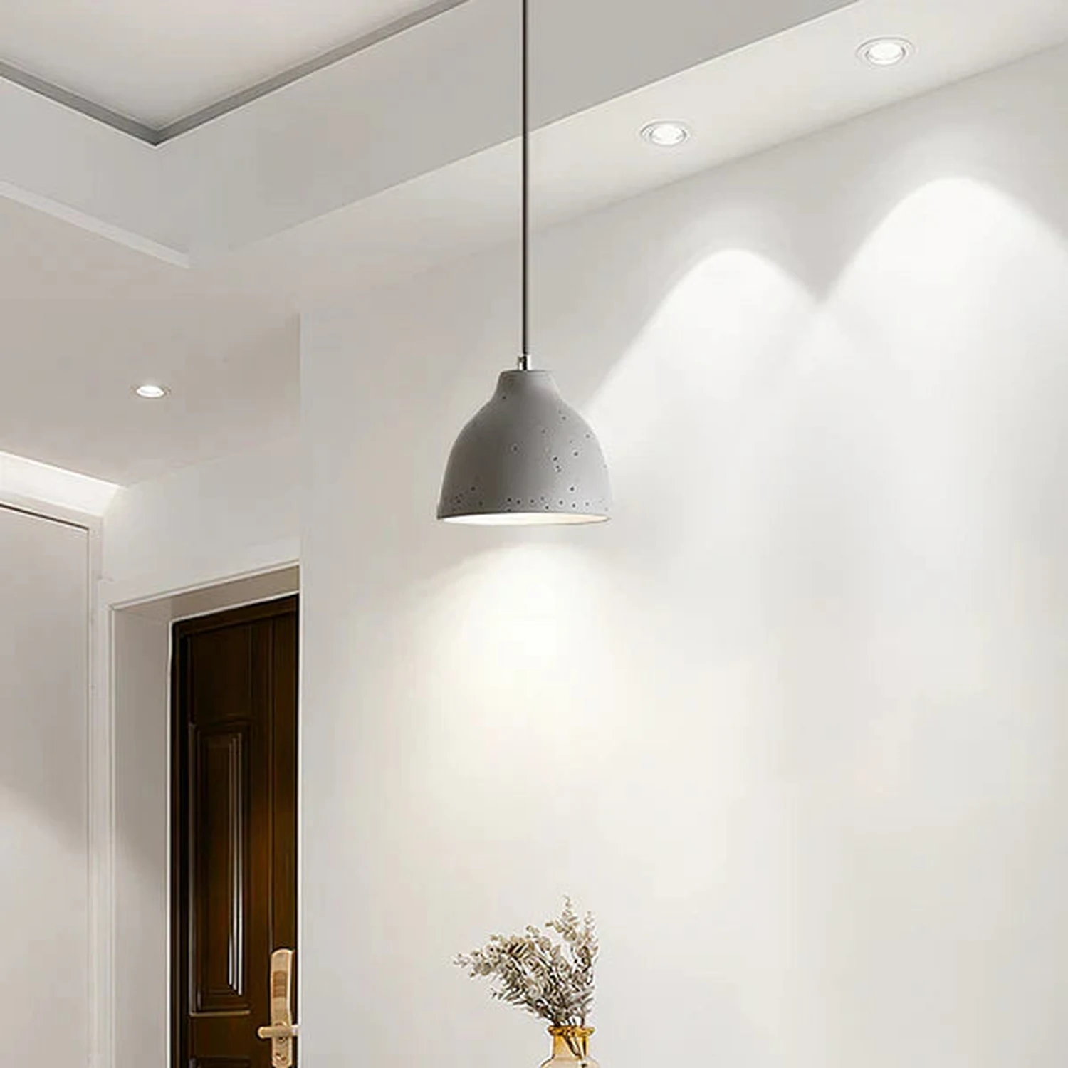 Resin Bowl Pendant Lamp Rustic Pendant Lighting - Lumpaz