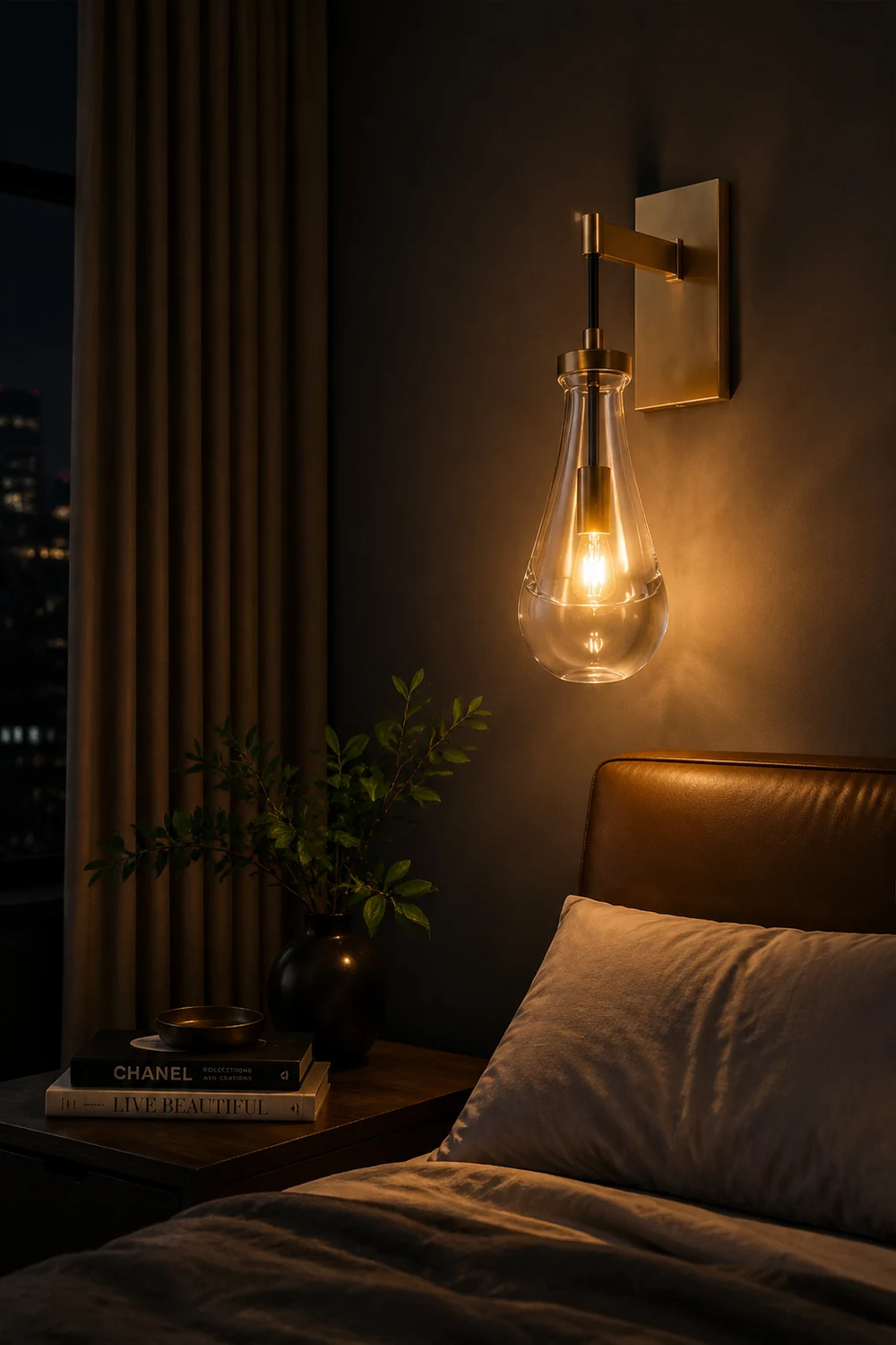Art Creative Short Raindrop Wall Light For Dining Room - Lumpaz