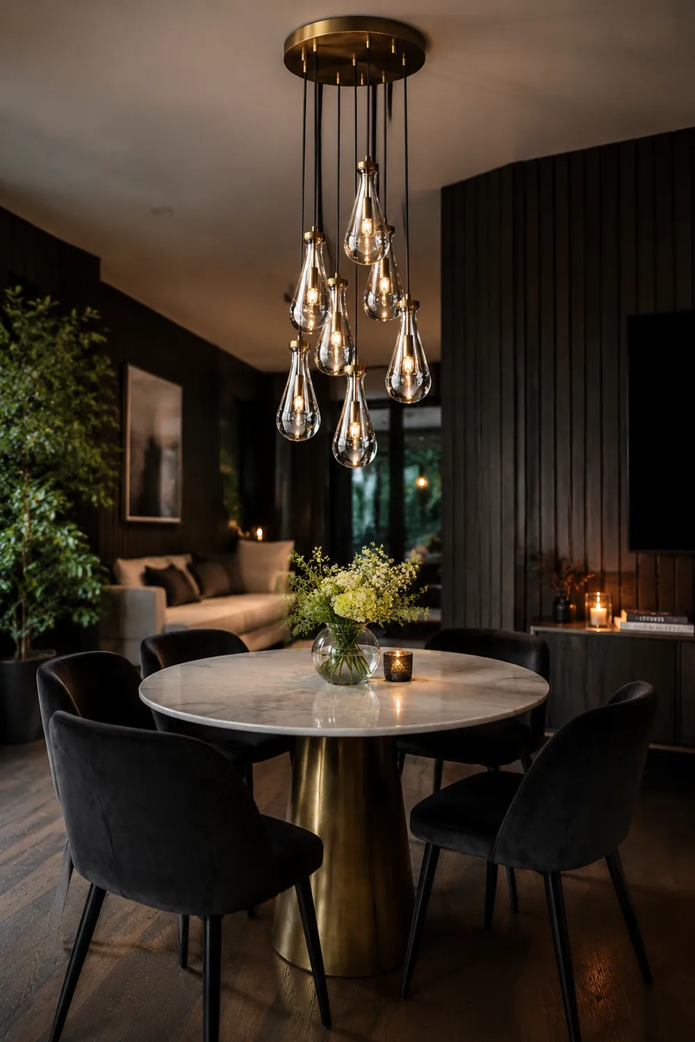 Modern Art Deco Raindrop Chandelier - Lumpaz