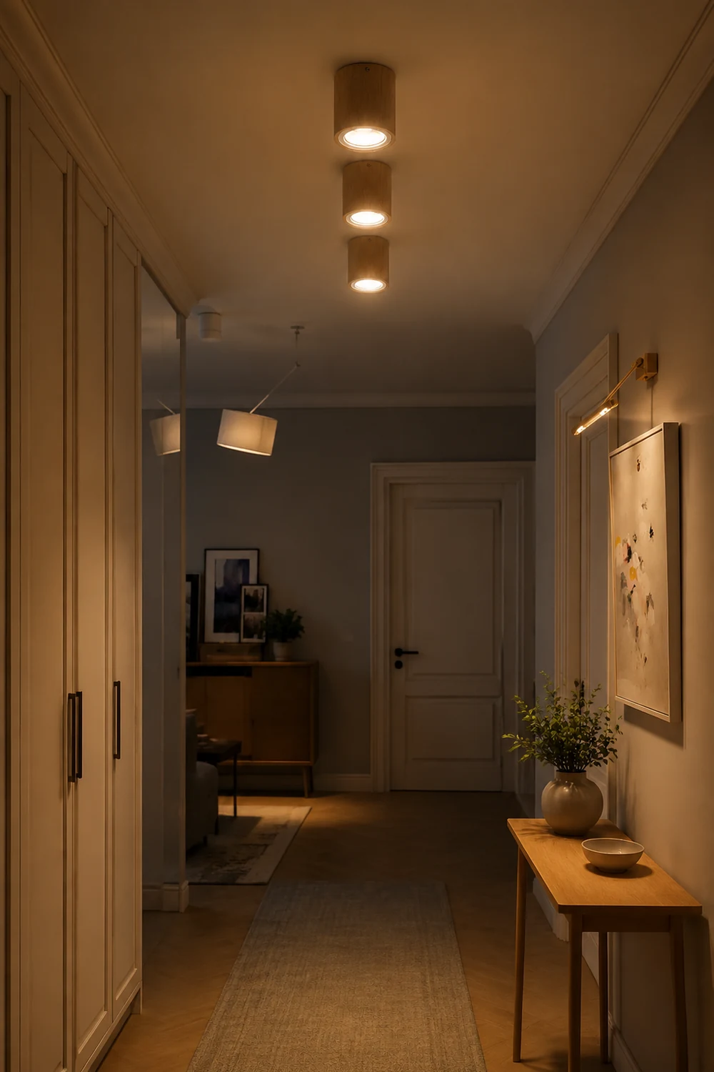 Ozawa Nordische Deckenleuchte Droplight aus Holz für Korridor, Balkon - Lumpaz