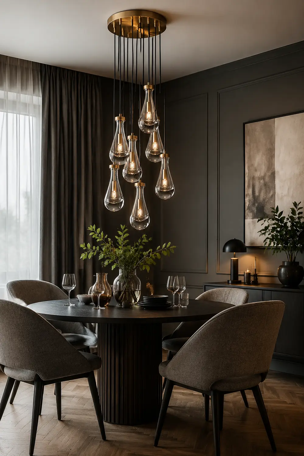 Modern Art Deco Raindrop Chandelier - Lumpaz