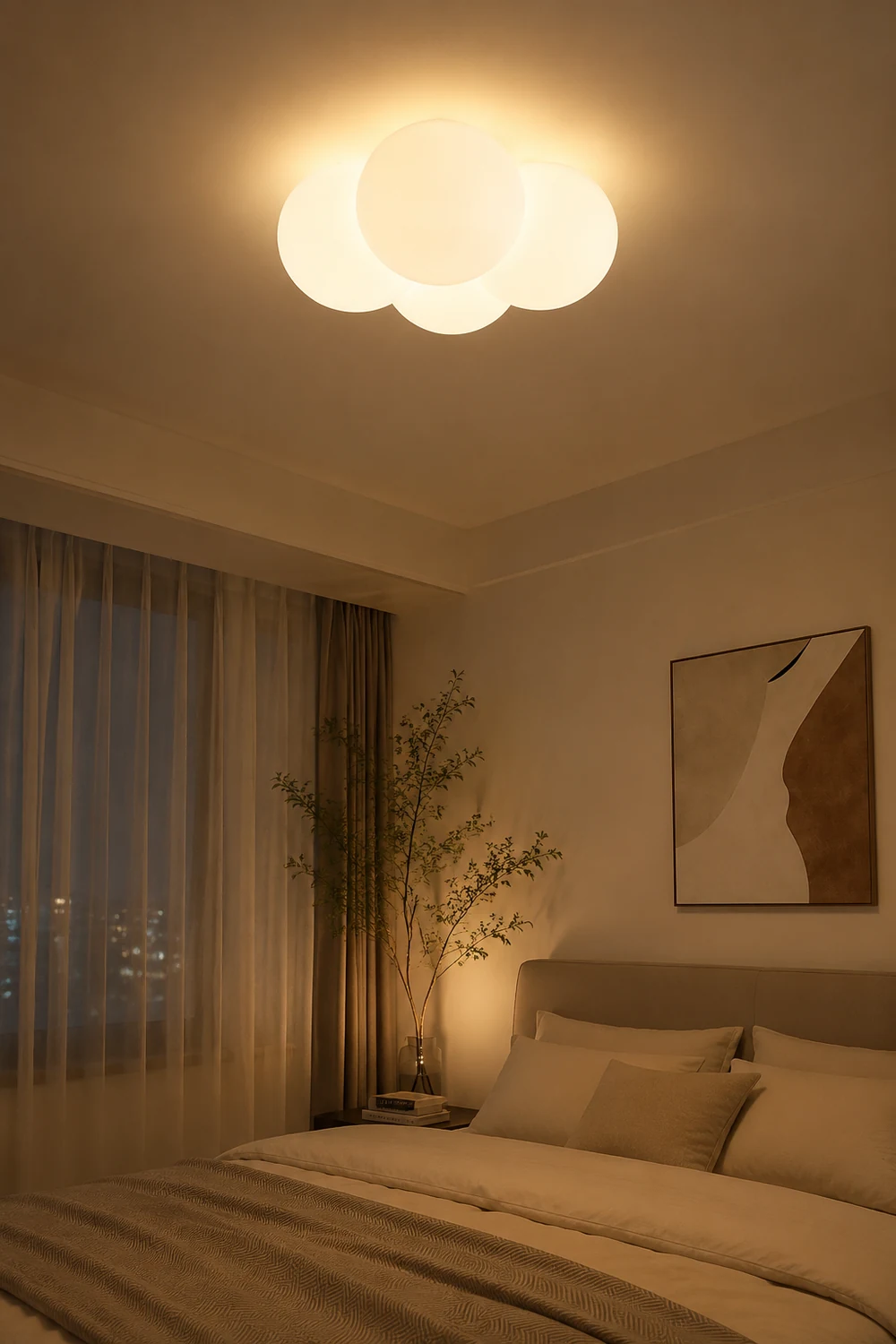 Modern White Cloud Bubbles Ceiling Light - Lumpaz