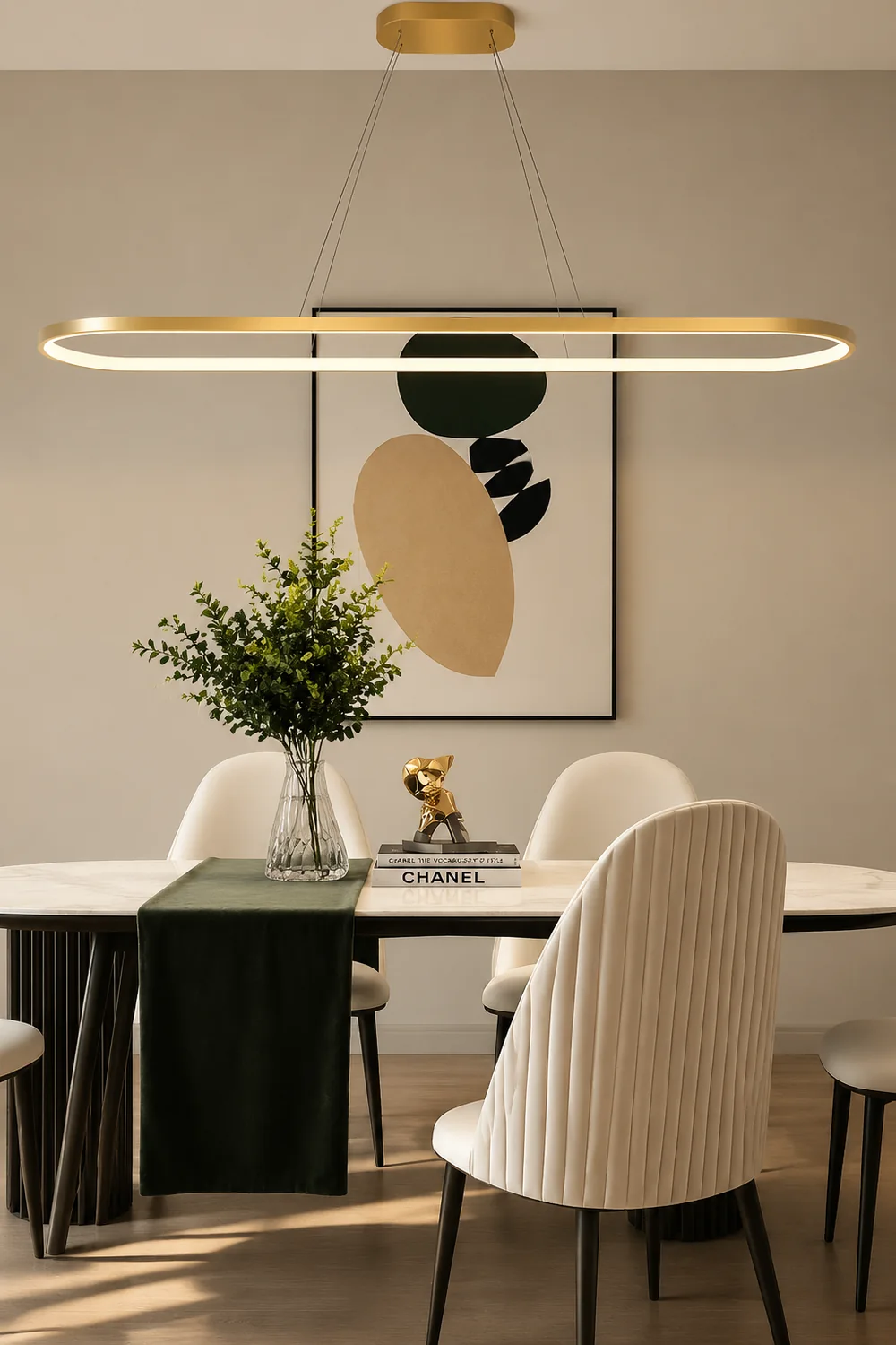 Edge Moderne Kreis LED Pendelleuchte aus Metall für Esszimmer - Lumpaz