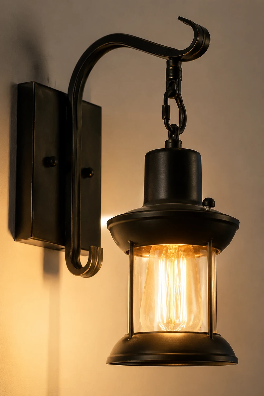 Alessio Industrielle Retro Innen Wandleuchte aus Glas - Lumpaz