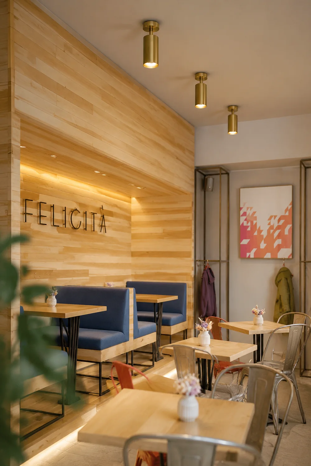 Freja Deckenleuchte mit Strahler für Wohnzimmer & Café Bar - Lumpaz