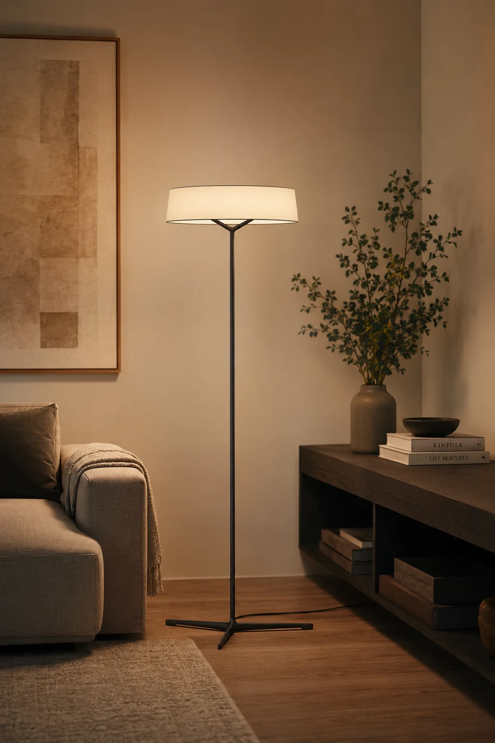Paper Glow Circular Floor Lamp - Lumpaz