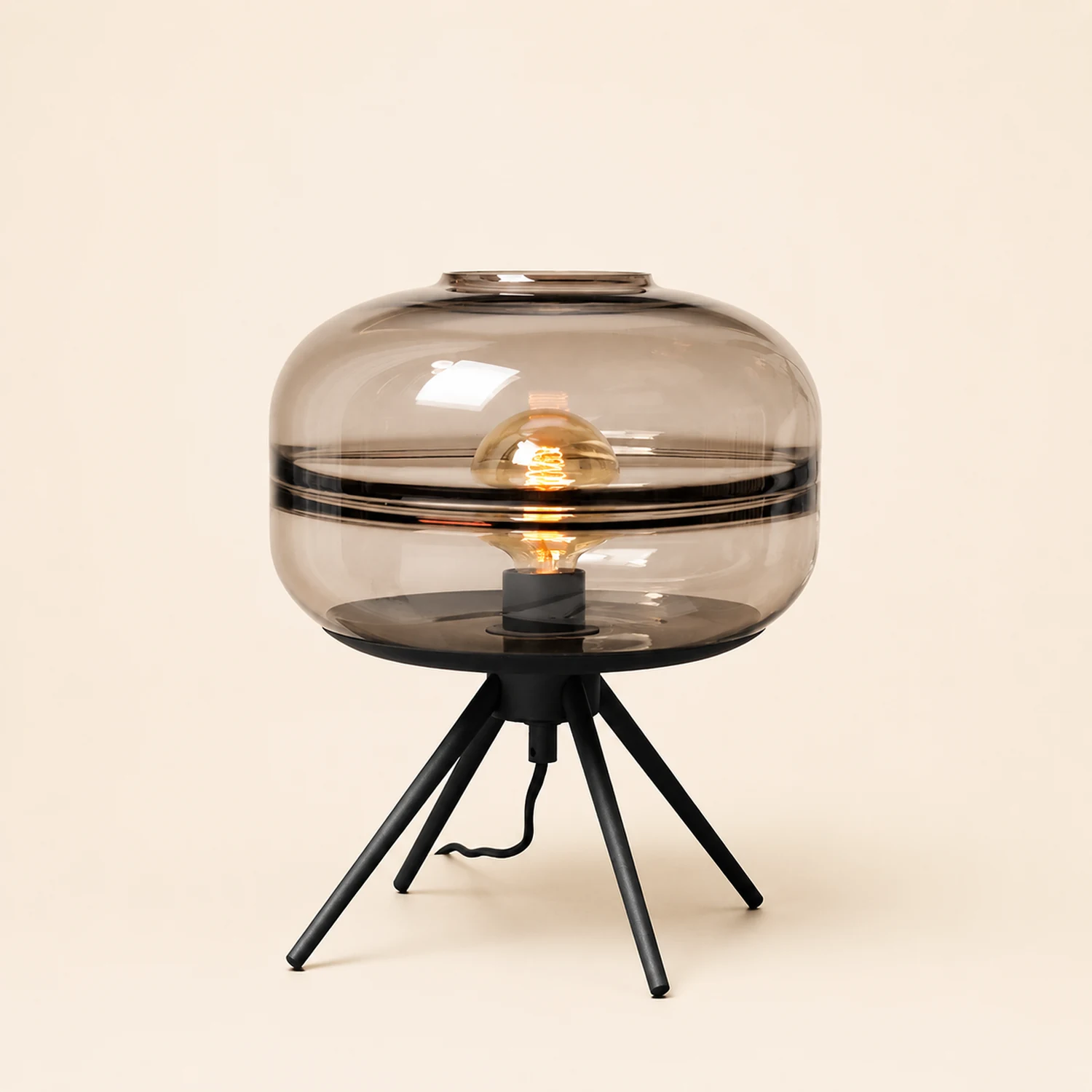 Modern Designer Glass Shade Table Lamp - Lumpaz