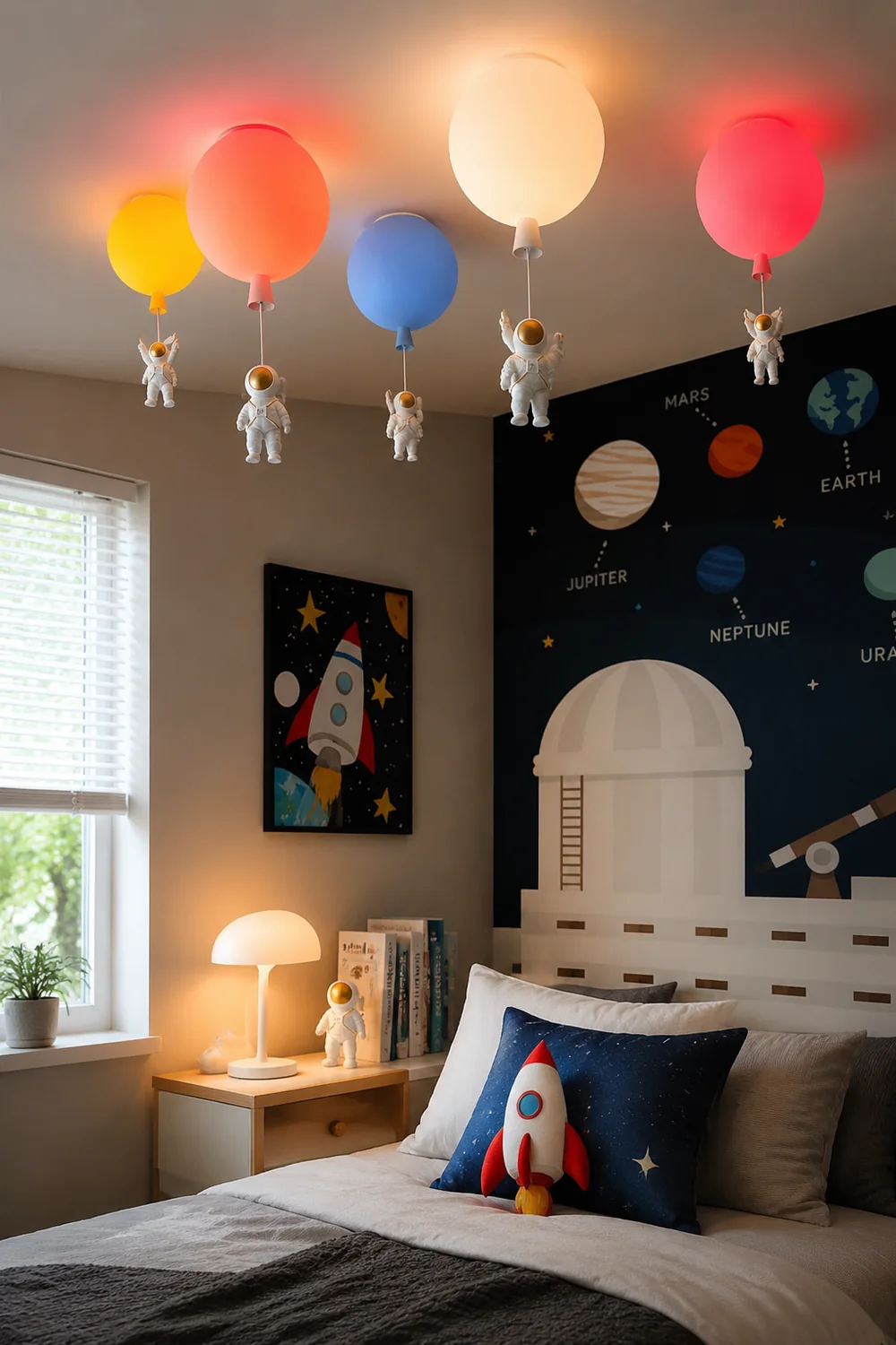 Fateh Astronaut Balloon Flush Mount Deckenleuchte 8 Farben, ∅25/30/35cm - Lumpaz