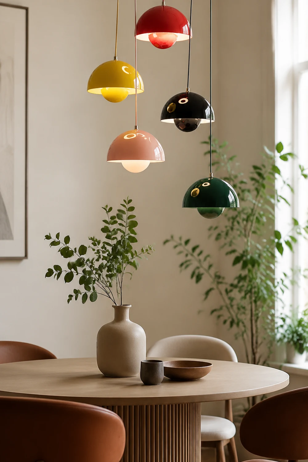 Multiple Colour Mushroom Shape Kitchen Pendant Light - Lumpaz