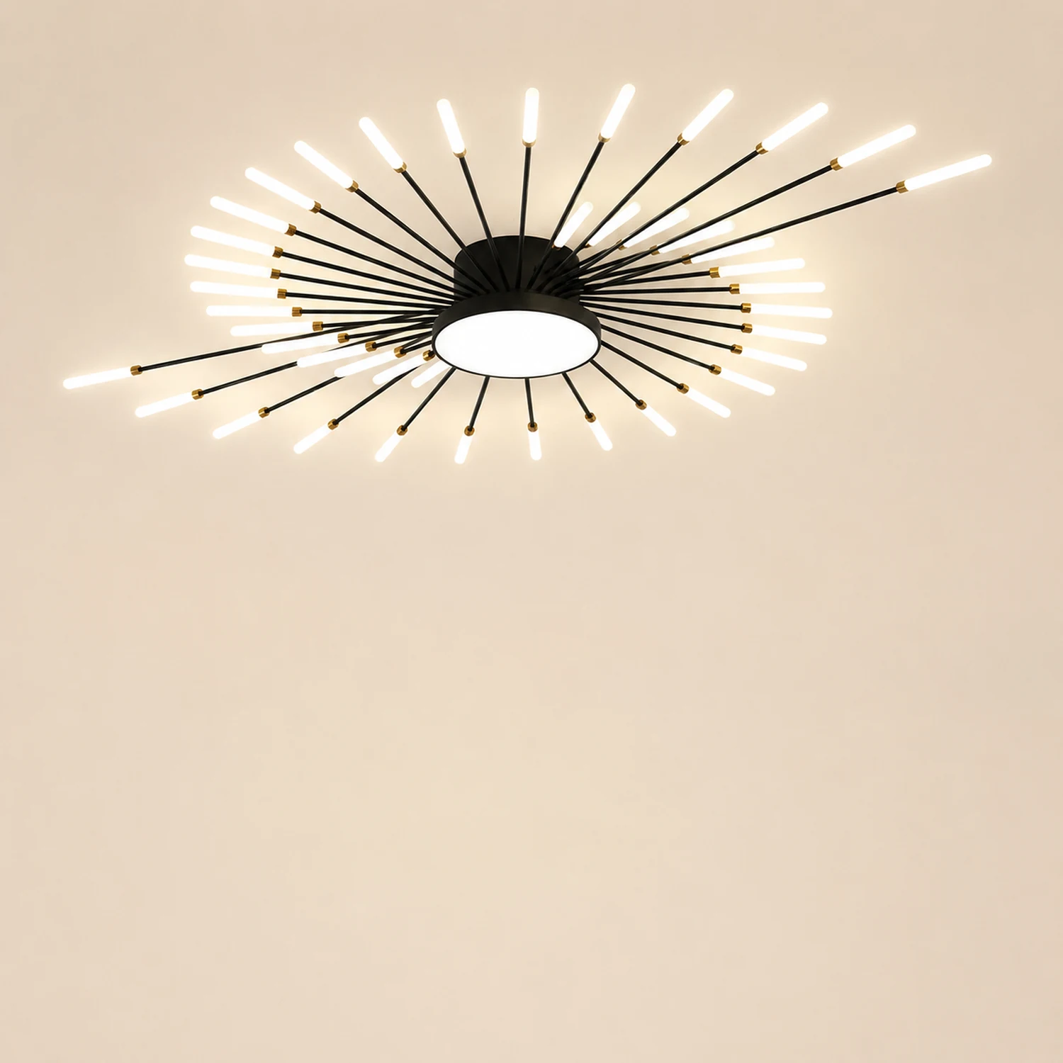 Moderne LED Deckenleuchte aus Metall Dauerhaft für Wohnzimmer - Lumpaz
