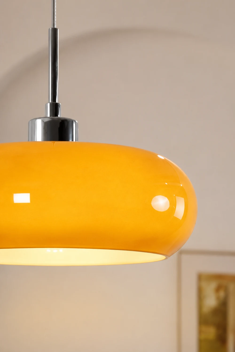 Hailie Brot Form Glas Pendelleuchte, 2 Farbe, ∅28CM - Lumpaz
