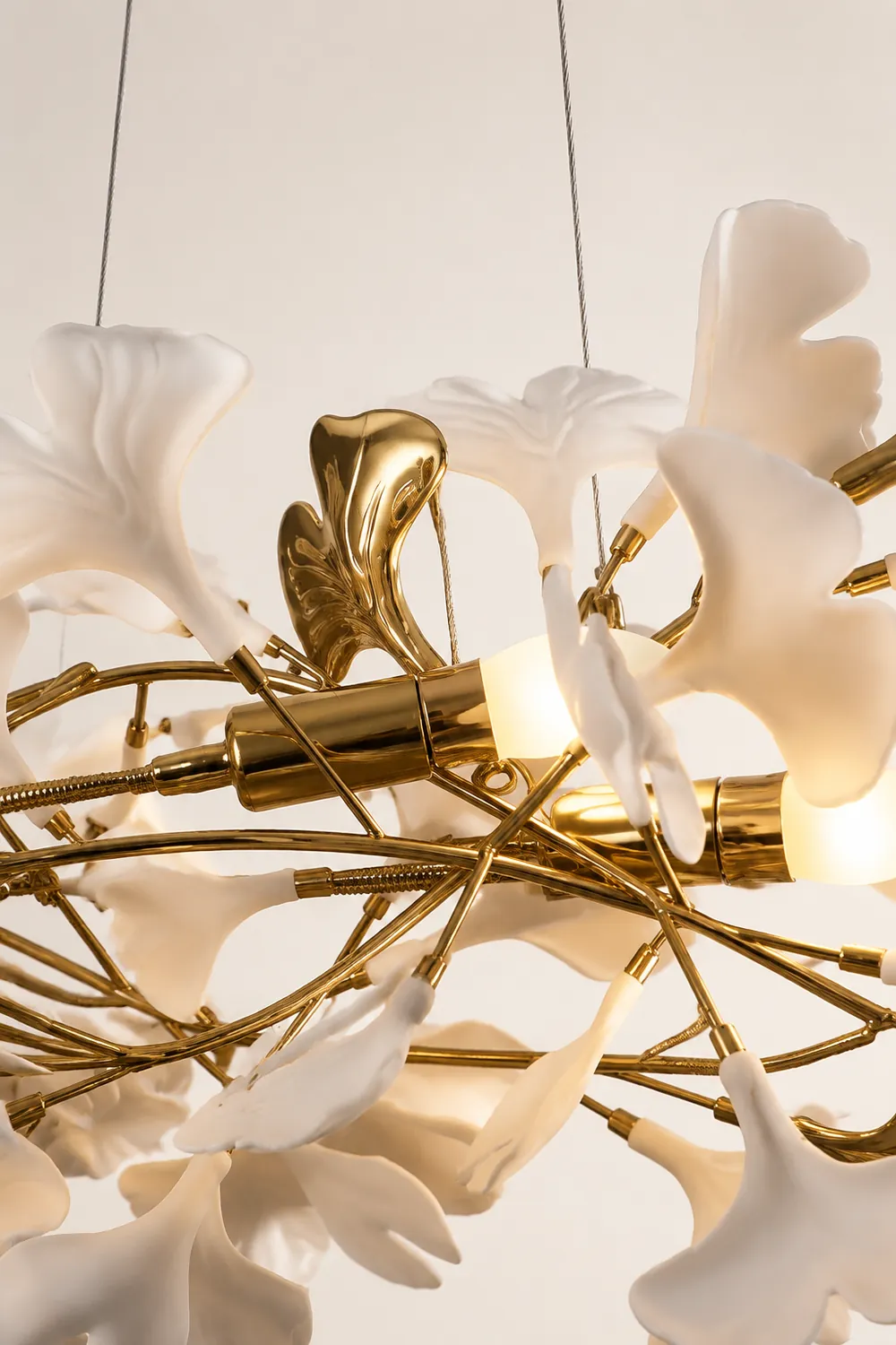 Ophelia Kronleuchter Art Déco-Designs für Foyer, Ginkoblätter Kronleuchter - Lumpaz