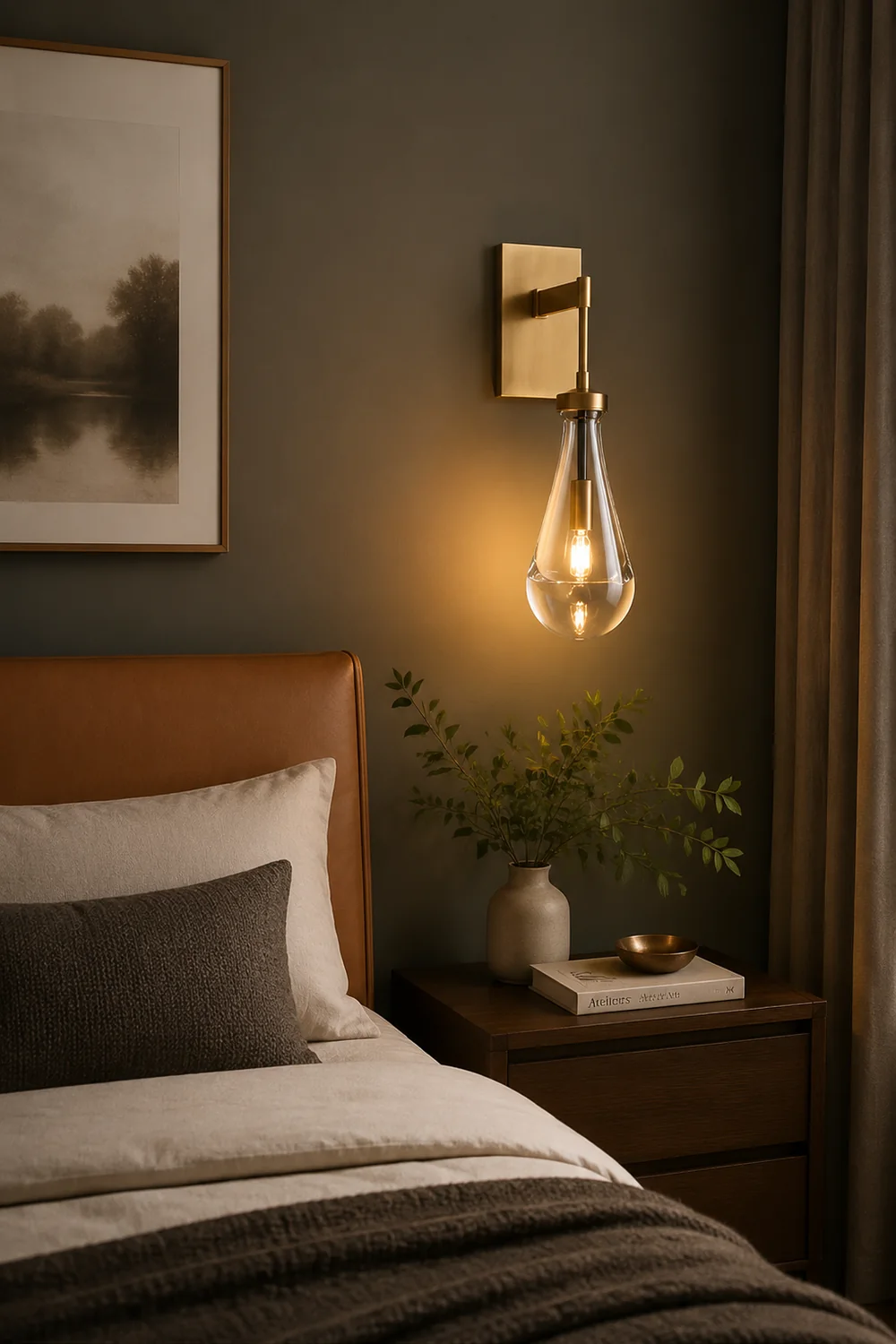 Art Creative Short Raindrop Wall Light For Dining Room - Lumpaz