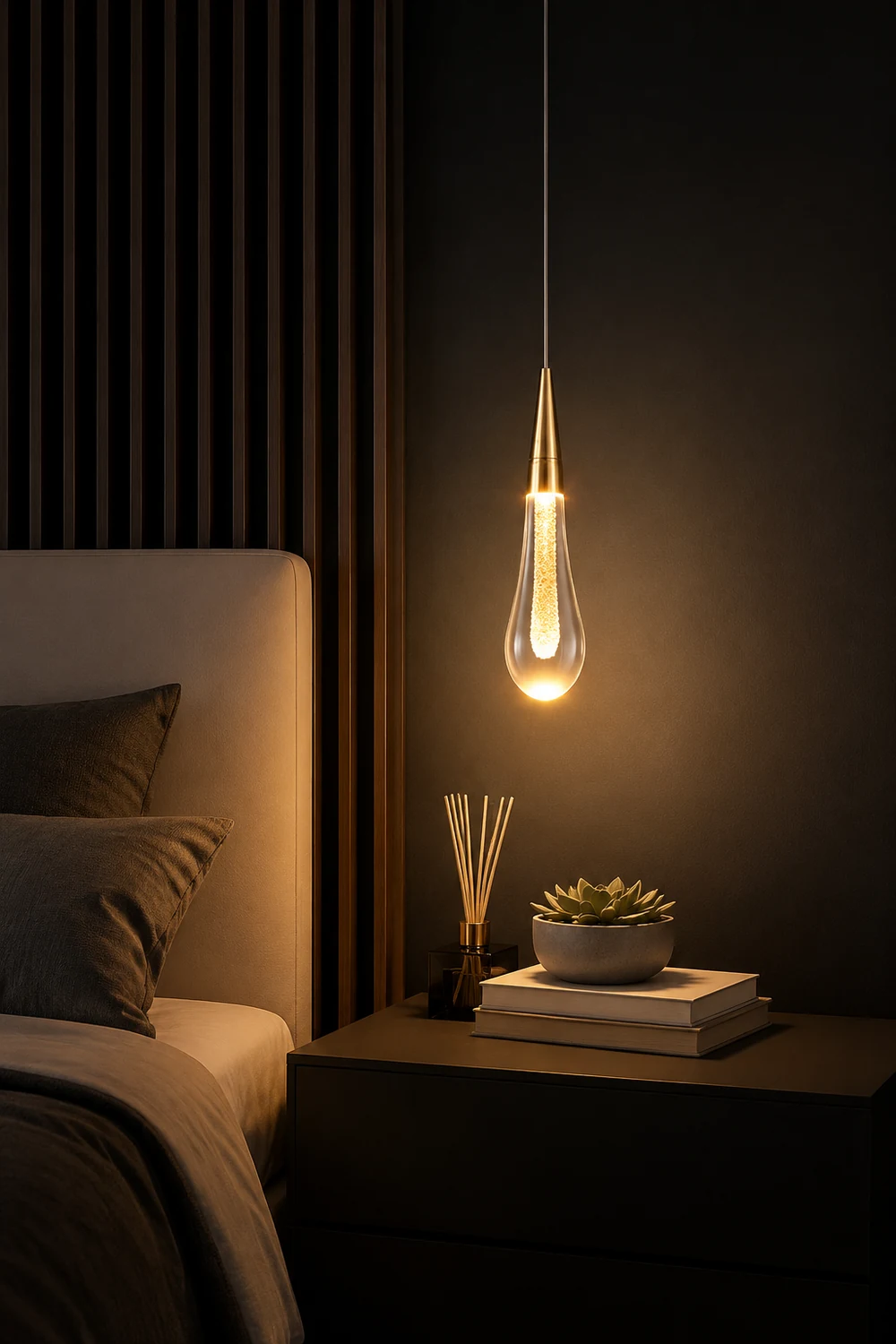 Kreative Kristalltropfen Pendelleuchte für Schlafzimmer, Esszimmer - Lumpaz