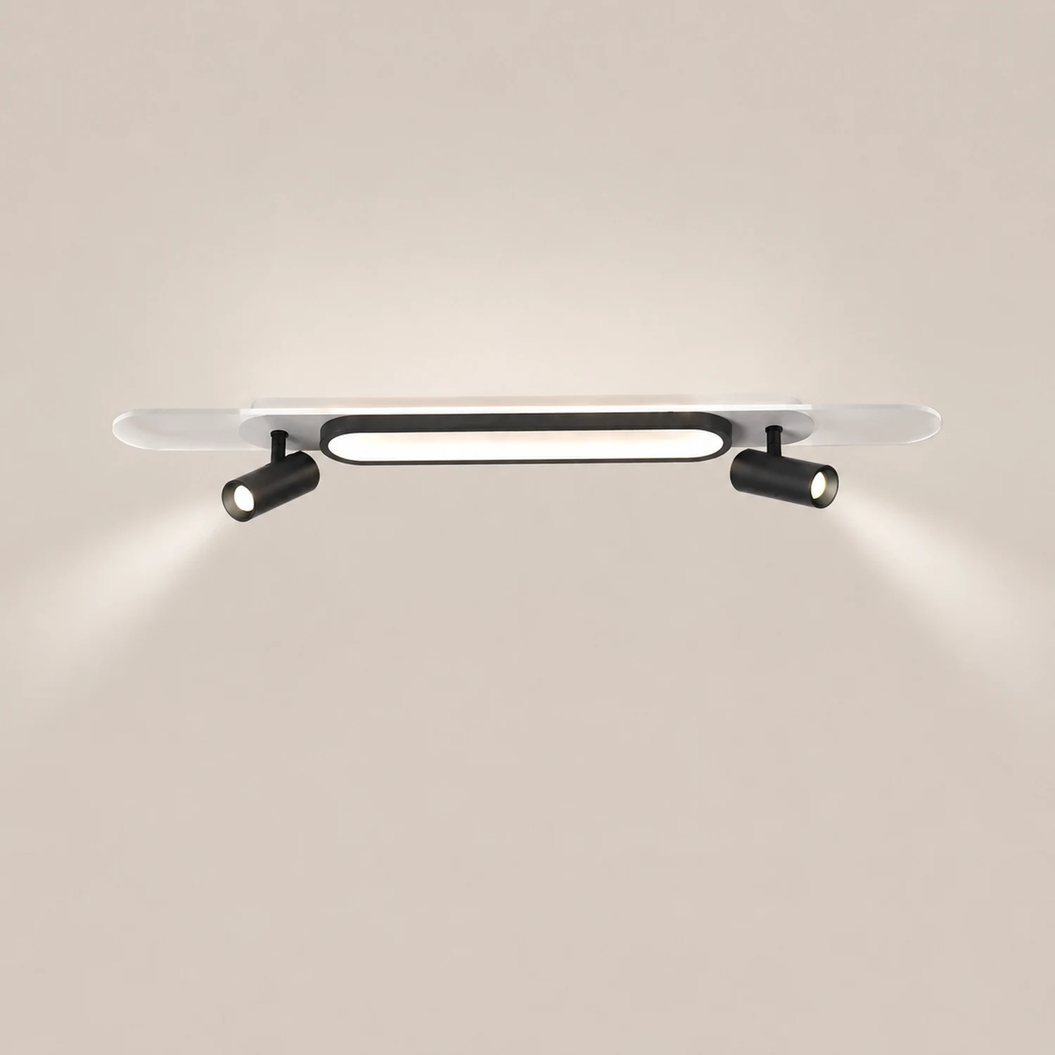 Haney Moderne Dimmbare LED Deckenleuchte mit Strahler für Büro & Esszimmer - Lumpaz