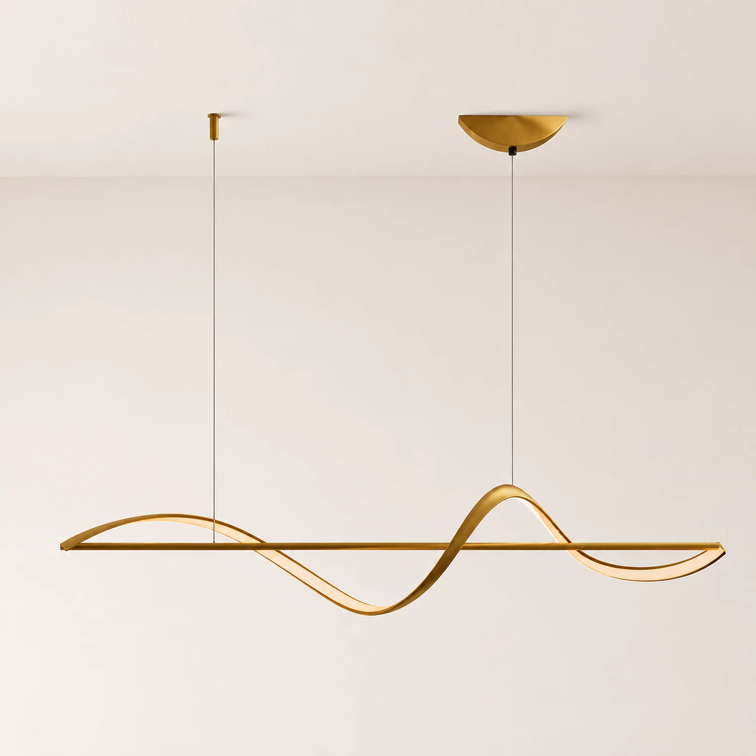 Wellenförmige Pendelleuchte, 120/140CM - Lumpaz