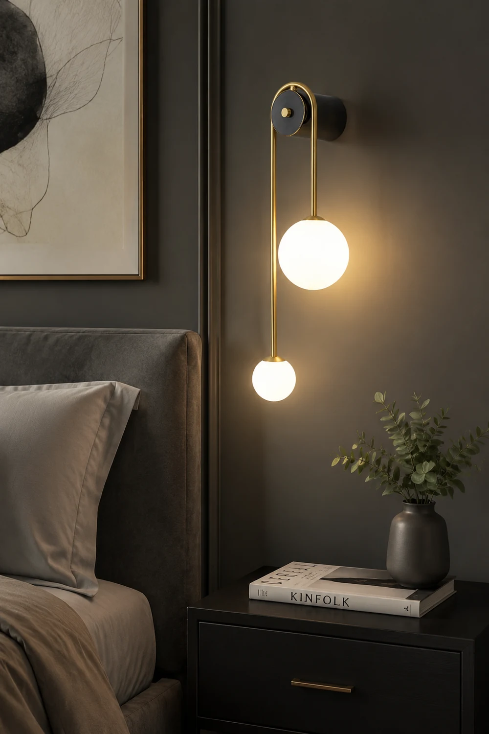 Brass Arc Wall Light - Lumpaz