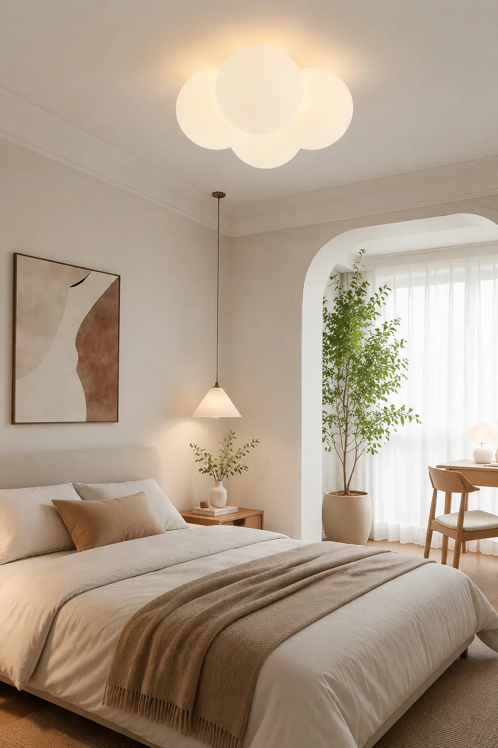 Modern White Cloud Bubbles Ceiling Light - Lumpaz