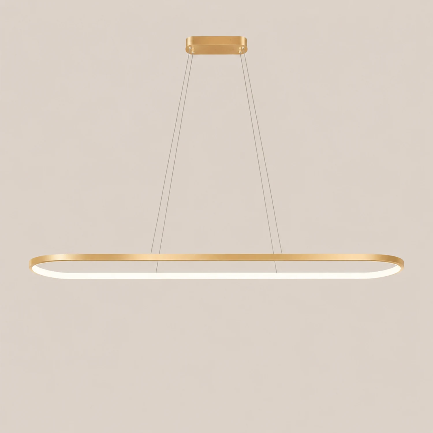 Edge Moderne Kreis LED Pendelleuchte aus Metall für Esszimmer - Lumpaz