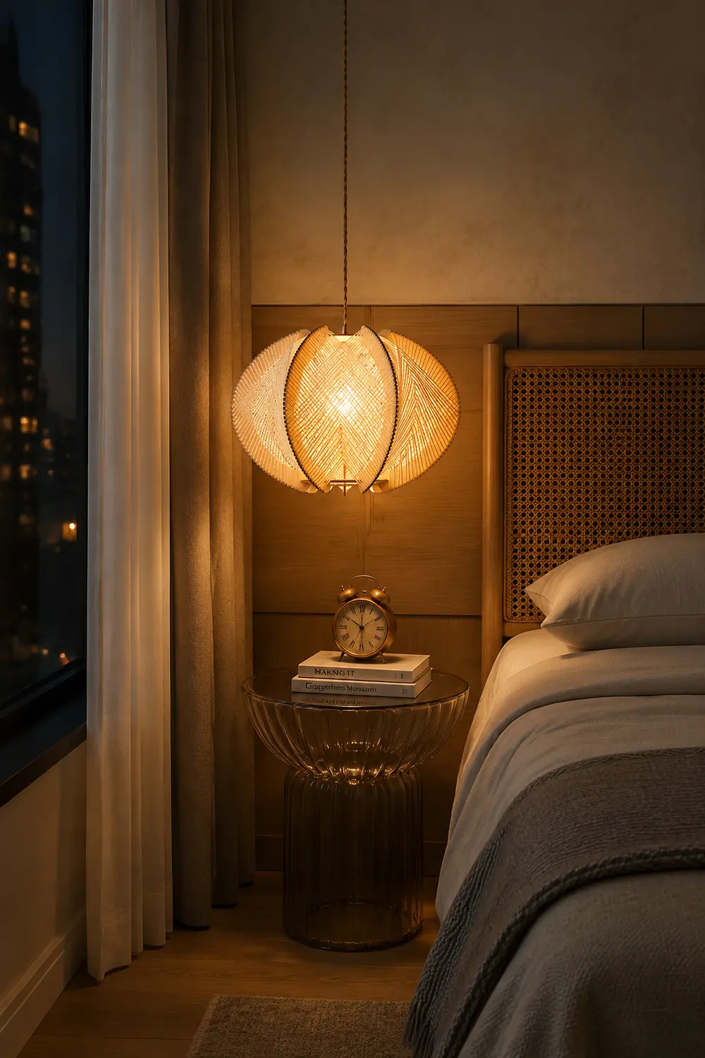 Retro Wooden Pendant Light Irregular Living Room Lamp - Lumpaz