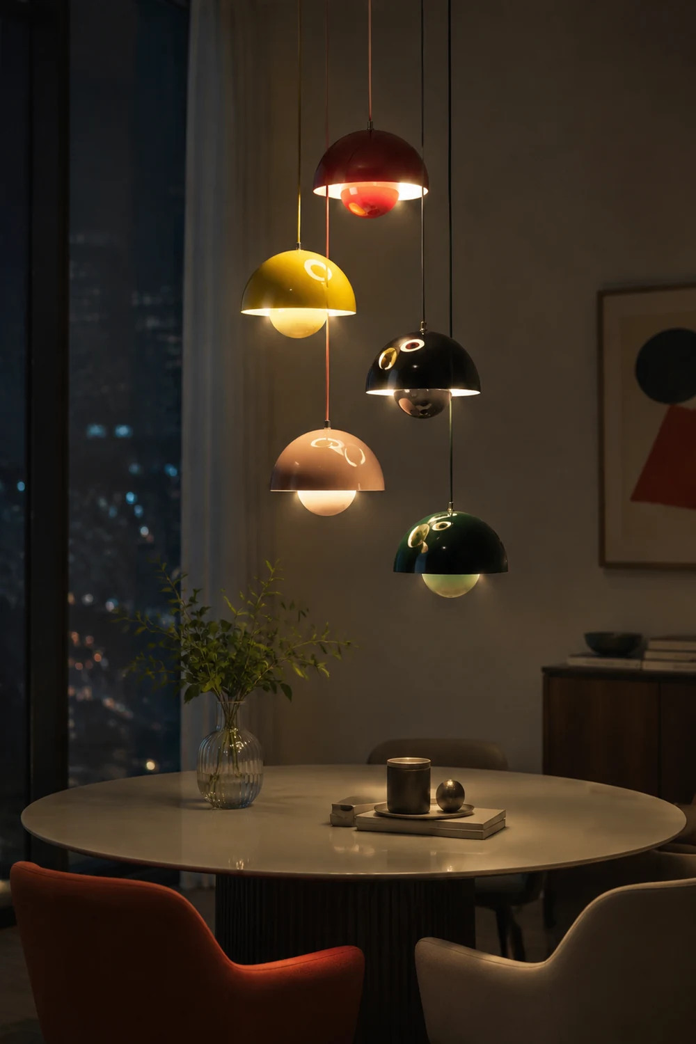 Multiple Colour Mushroom Shape Kitchen Pendant Light - Lumpaz