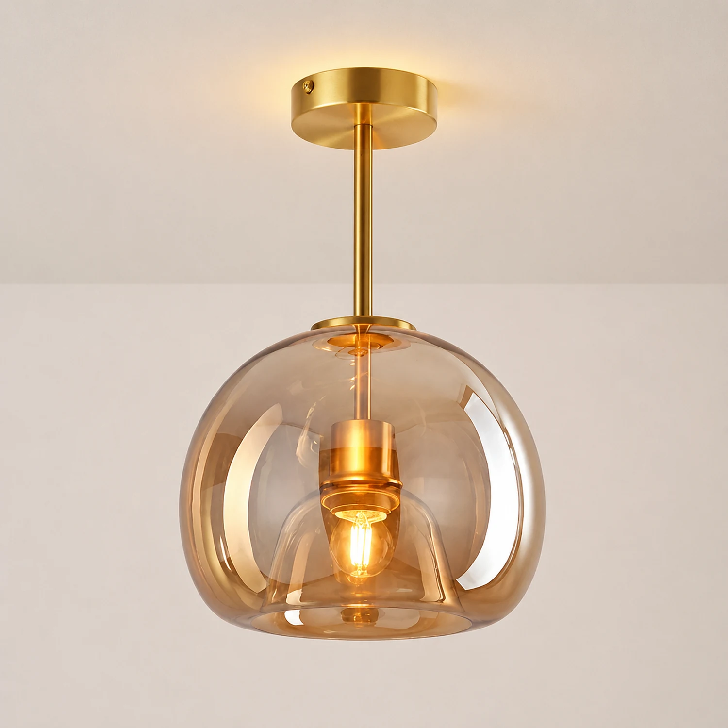 Sanna Deckenleuchte/Pendelleuchte 4 Stile, Reiner Kupfer&Glas - Lumpaz