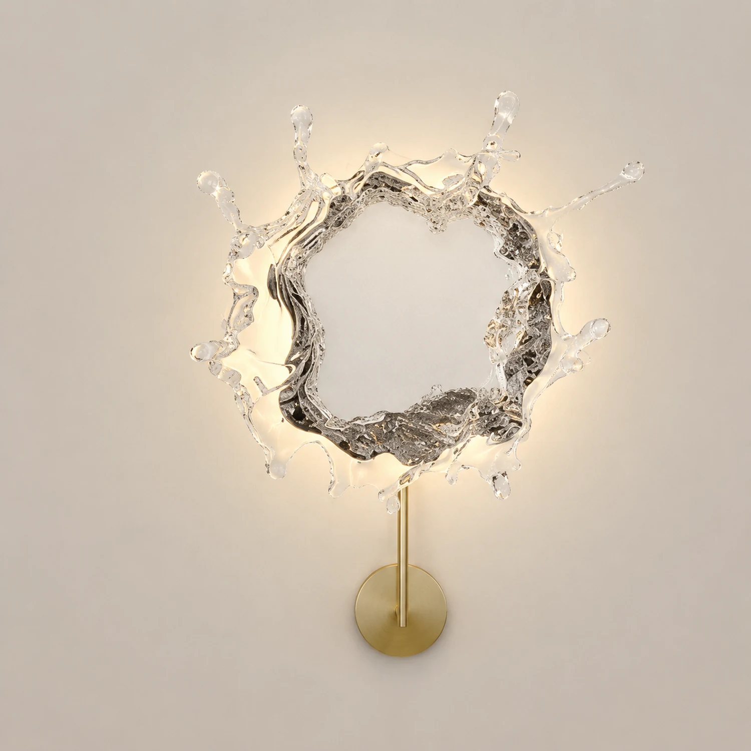 Kristy Wandlampe Wasserrippel Spiegel Licht Farbtemperatur umschaltbar, 2 Farbe, 45/66/88CM - Lumpaz