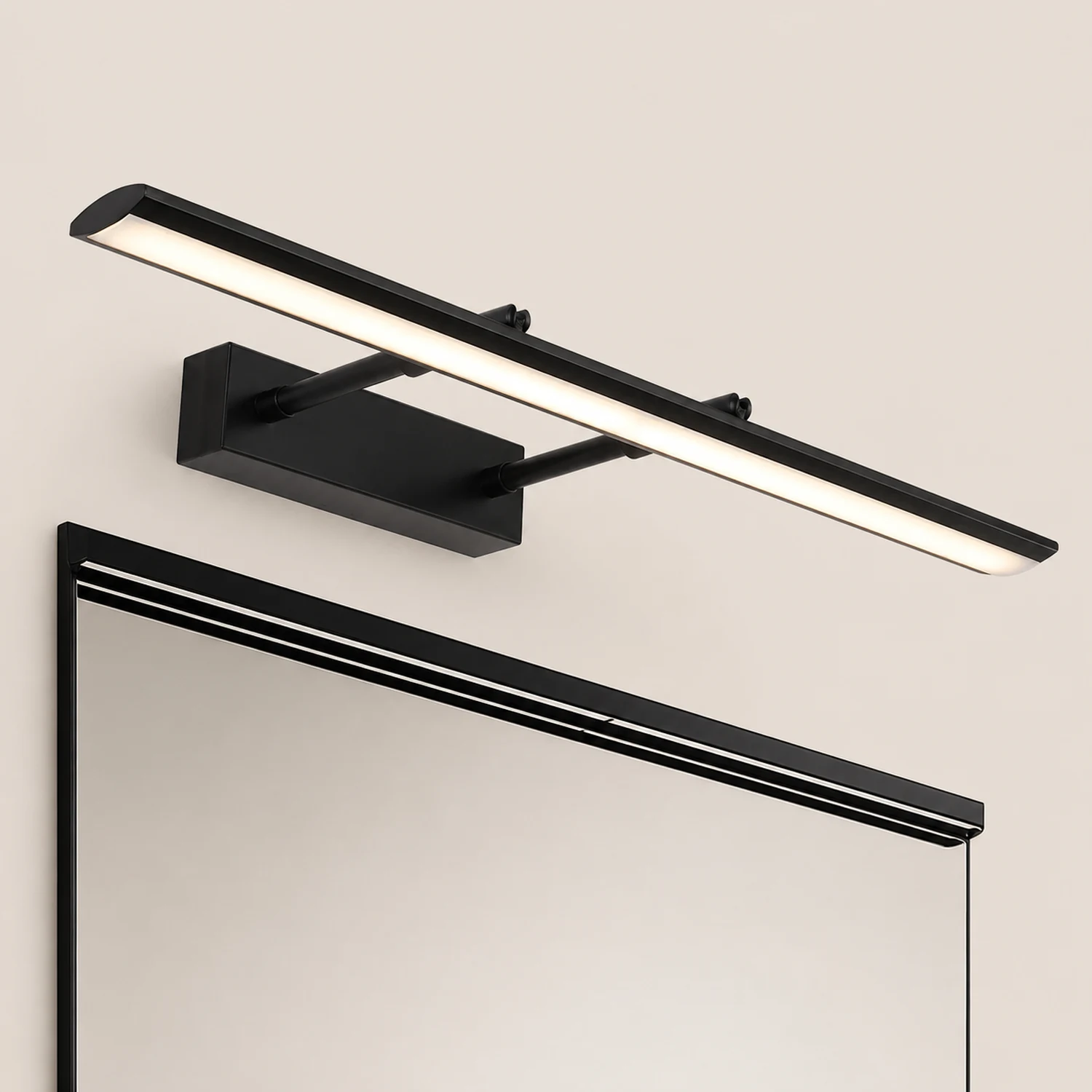 Leigh Spiegelfront Waschtisch-Wandleuchte, L 39/49/59/69CM - Lumpaz