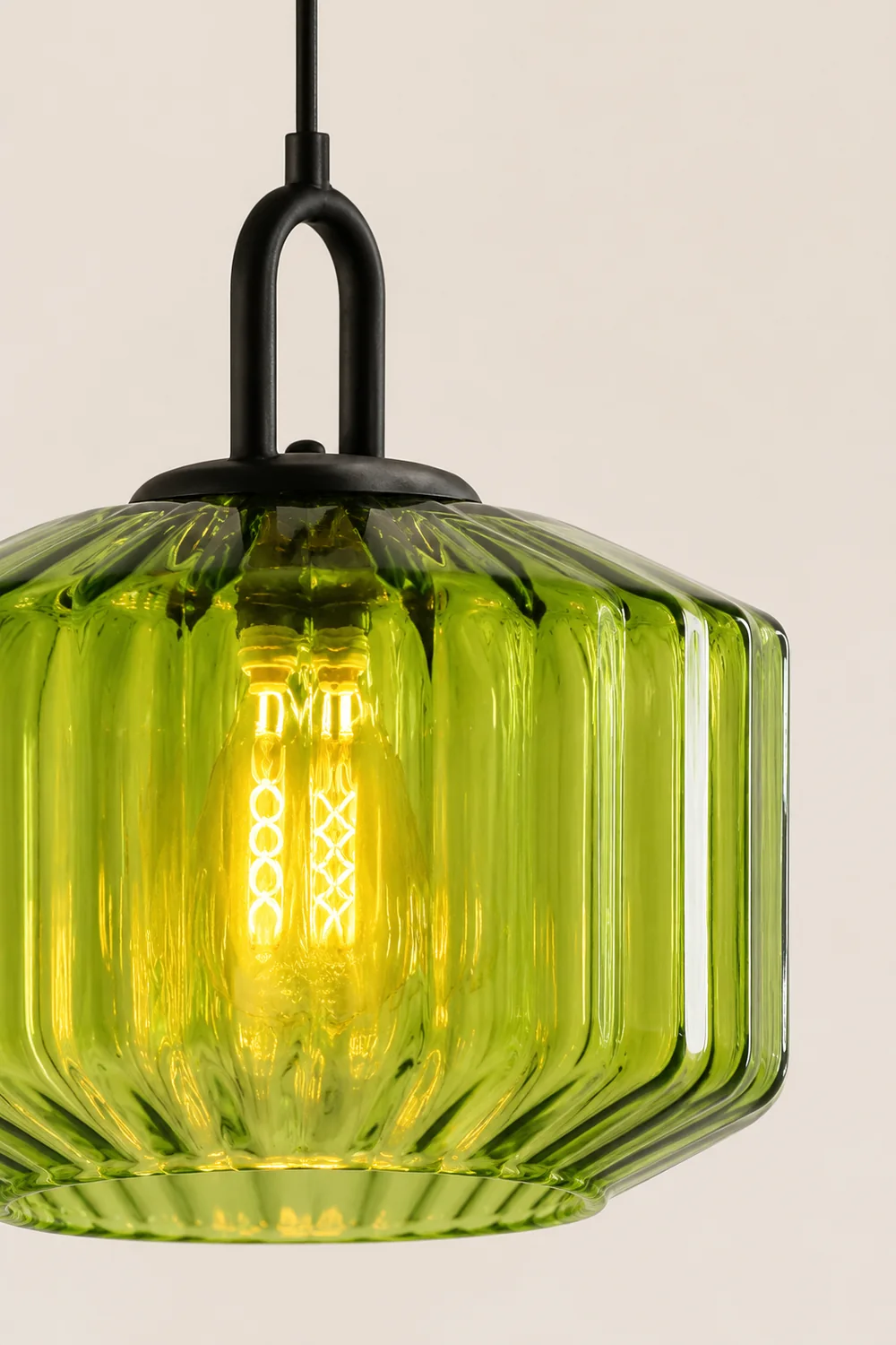 Mid Century Striped Glass Pendant Light - Lumpaz