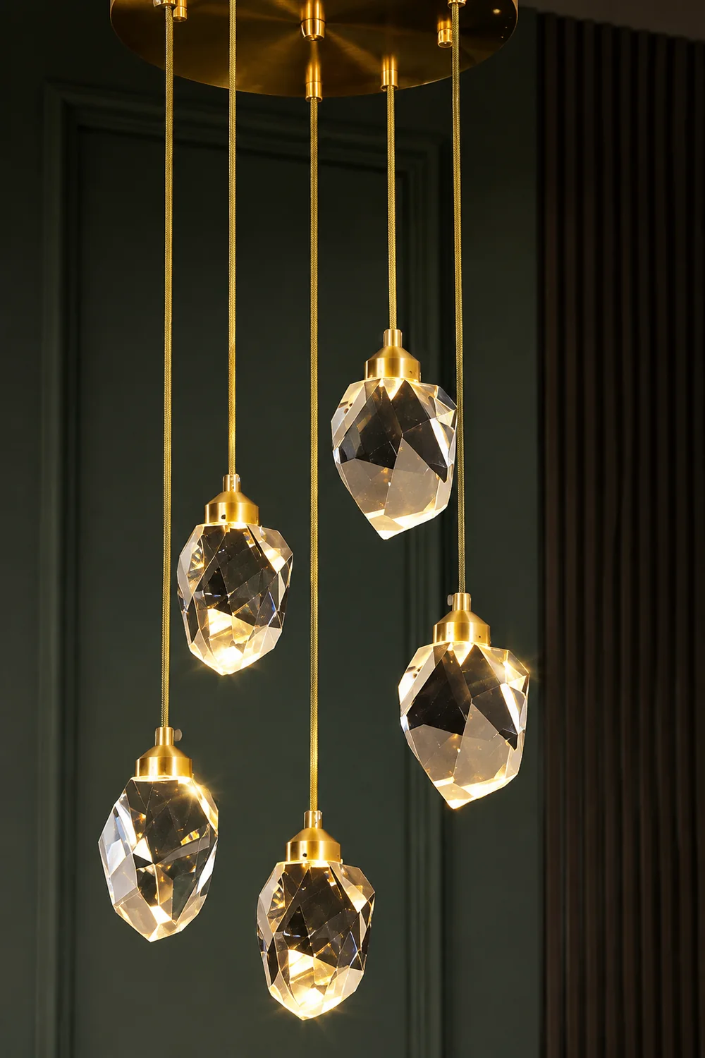 Creative Modern Crystal Gold Raindrop Chandelier - Lumpaz