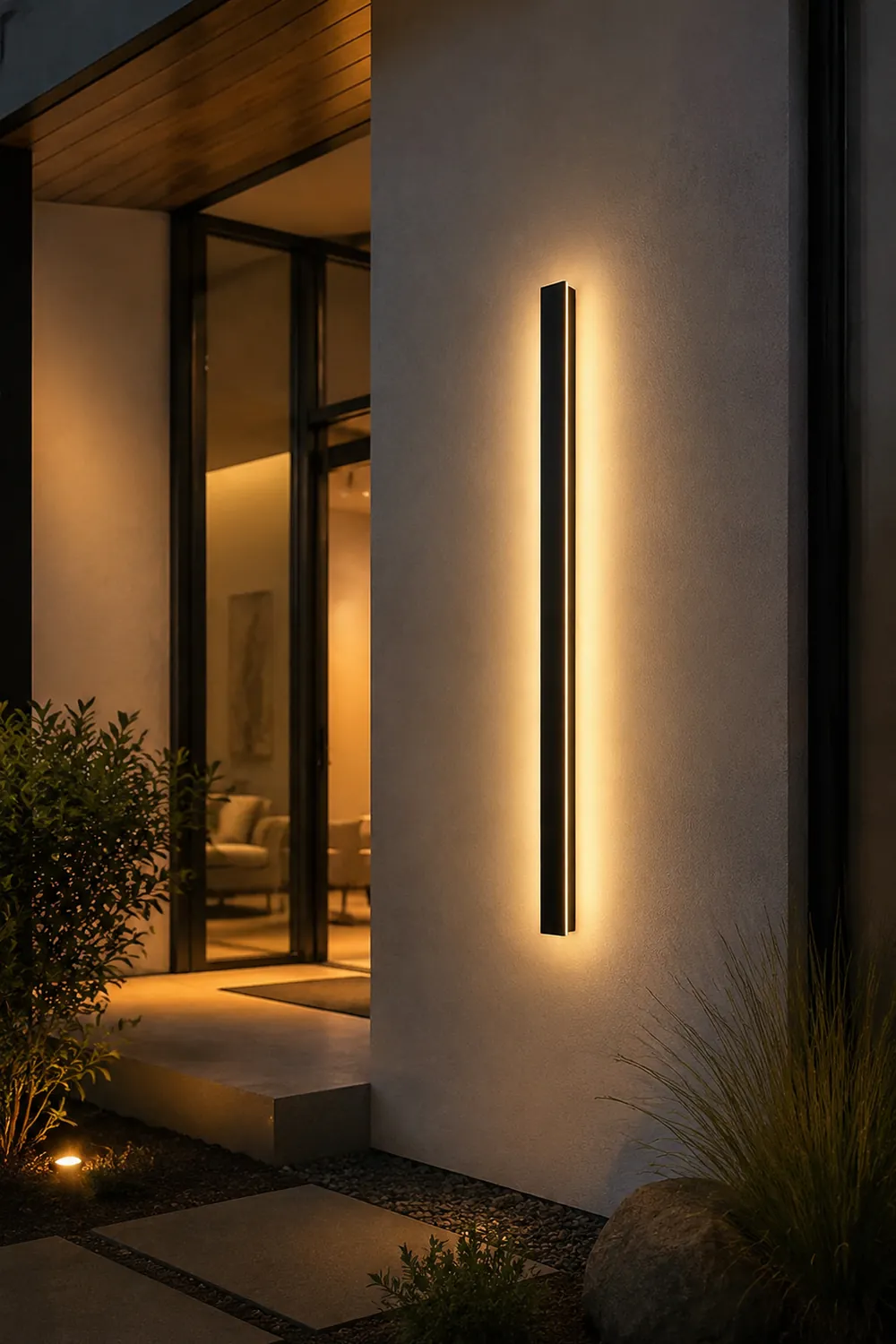 Minimalistische Wasserdichte LED Außen Wandleuchte Metall für Garten, Balkon - Lumpaz