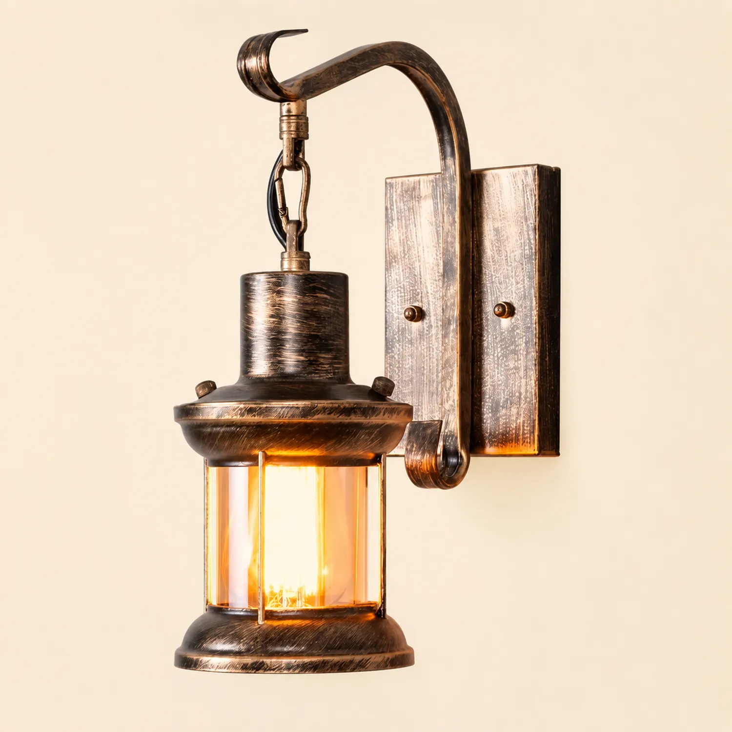 Alessio Industrielle Retro Innen Wandleuchte aus Glas - Lumpaz