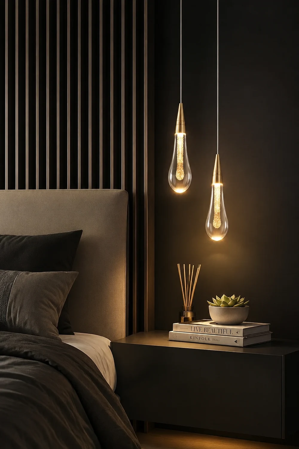 Kreative Kristalltropfen Pendelleuchte für Schlafzimmer, Esszimmer - Lumpaz