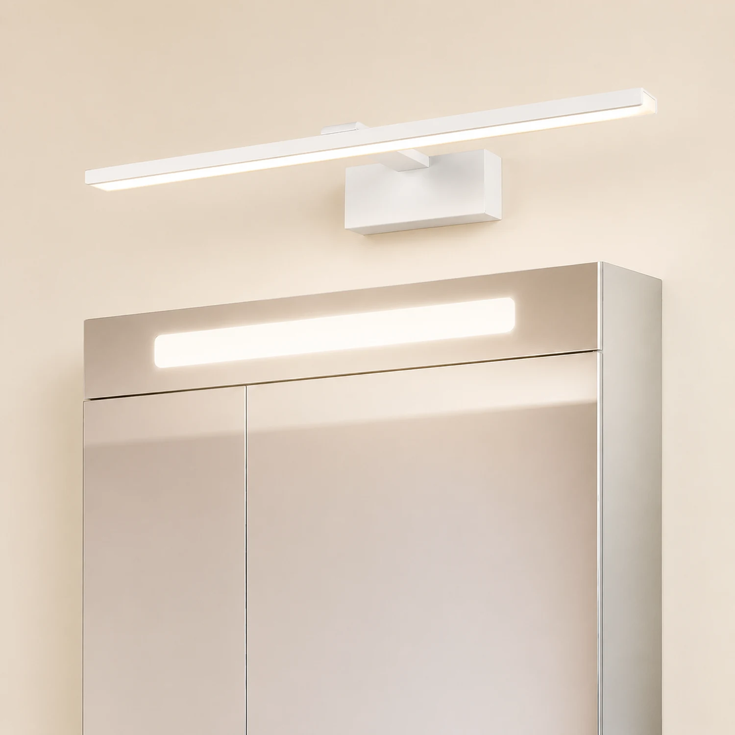 Edge Lineare Spiegelfront Waschtisch-Wandleuchte, L 39/49/59/69CM - Lumpaz