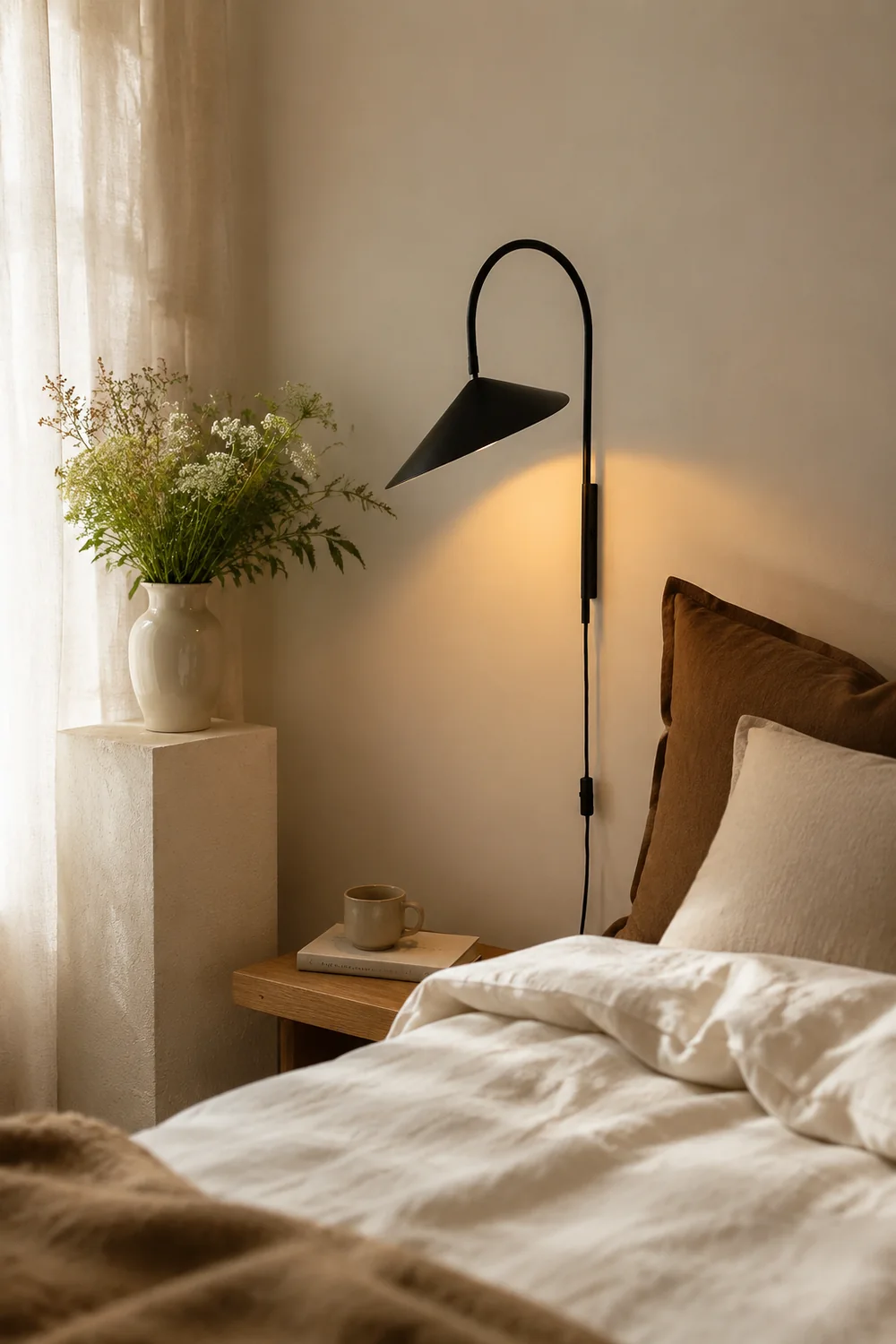 Modern Arum Creative  Wall Lamp For Bedroom - Lumpaz