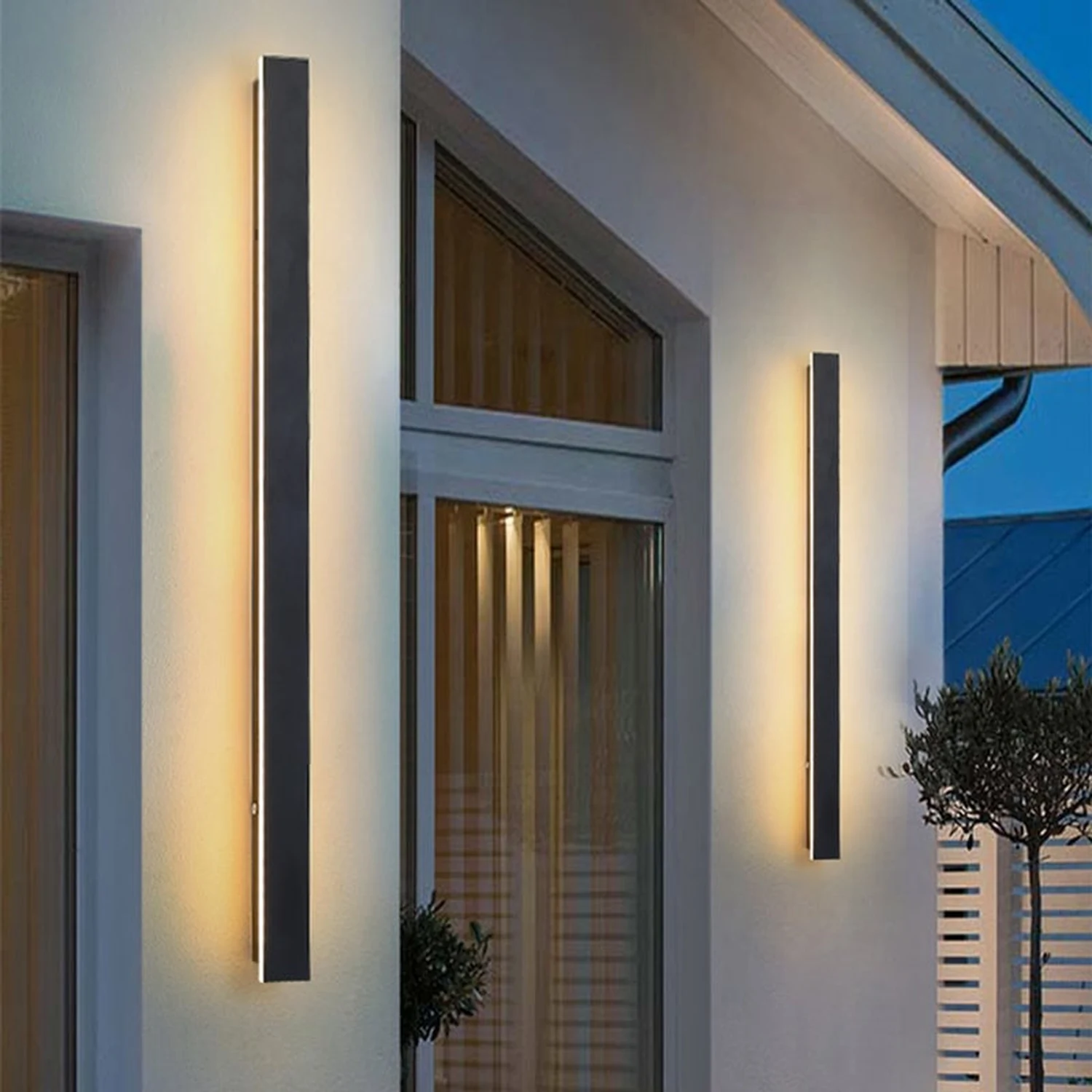Minimalistische Wasserdichte LED Außen Wandleuchte Metall für Garten, Balkon - Lumpaz