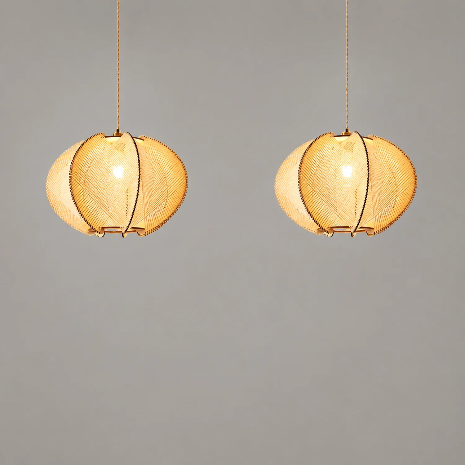 Retro Wooden Pendant Light Irregular Living Room Lamp - Lumpaz