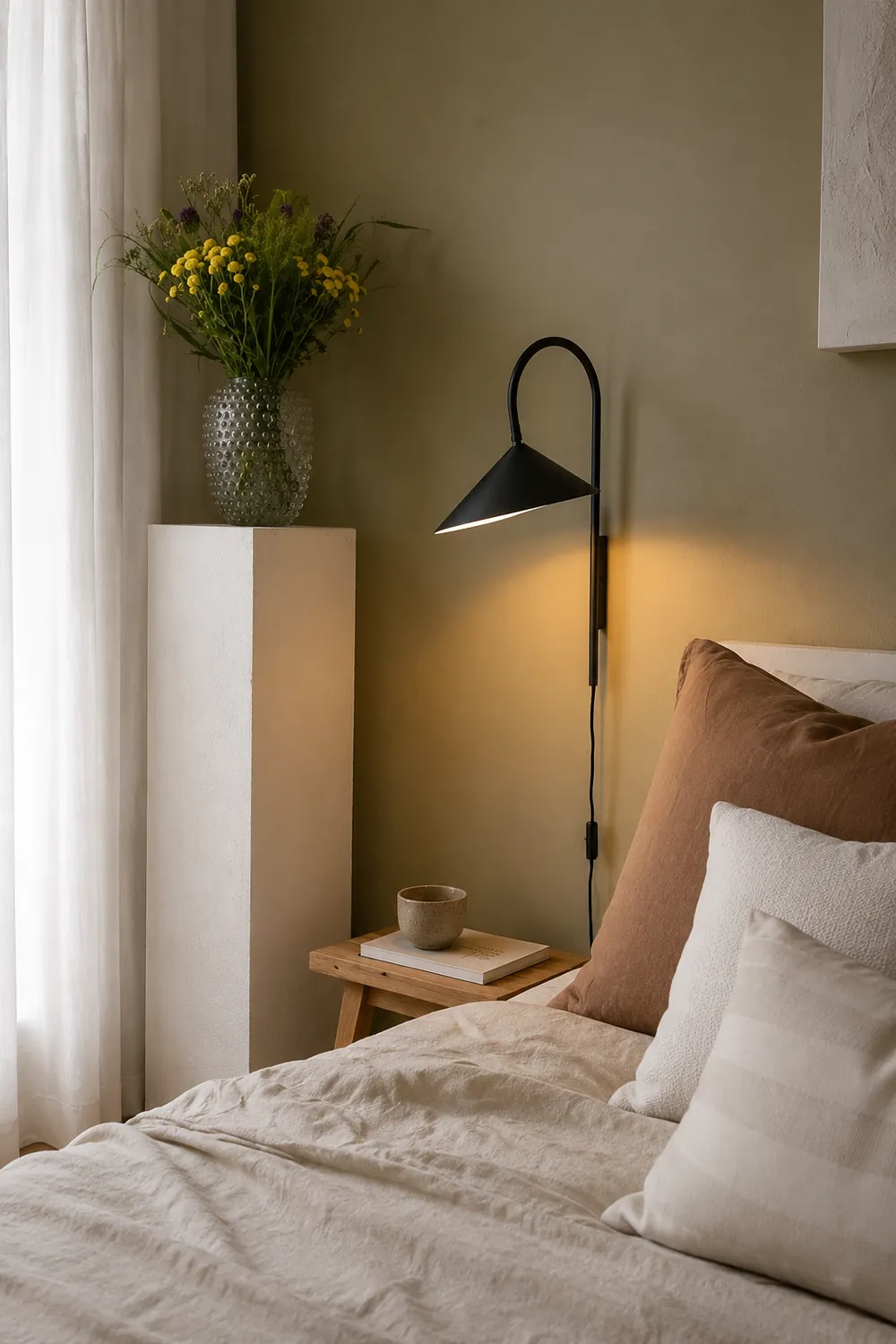 Modern Arum Creative  Wall Lamp For Bedroom - Lumpaz