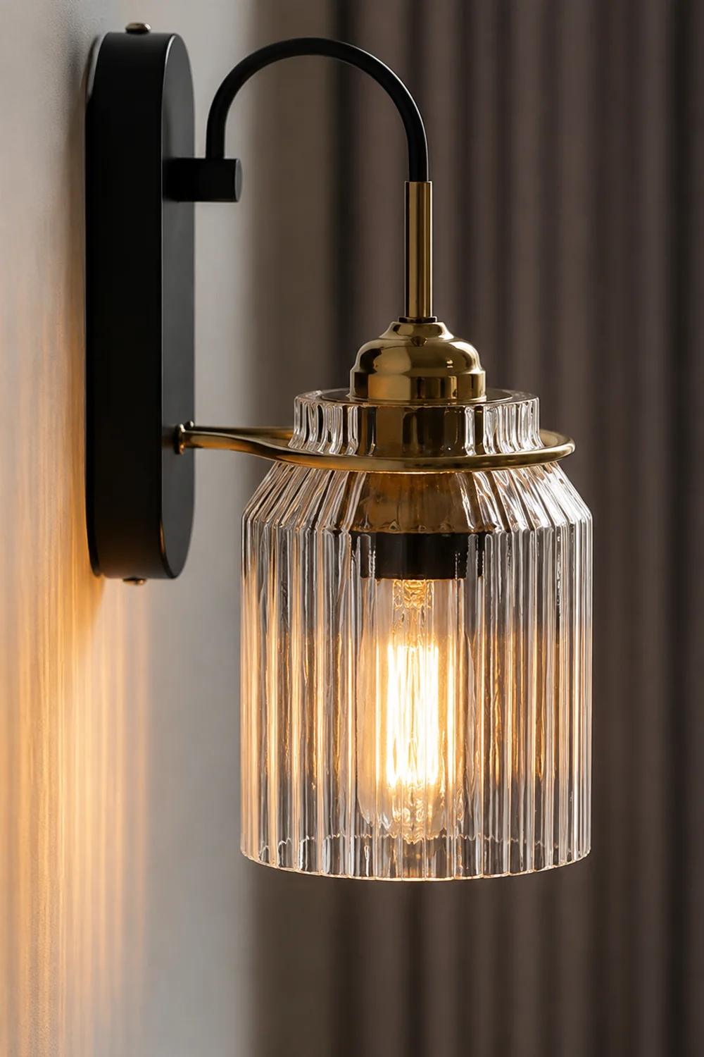 Industria Glass Shade Funnel Wall Lamps - Lumpaz