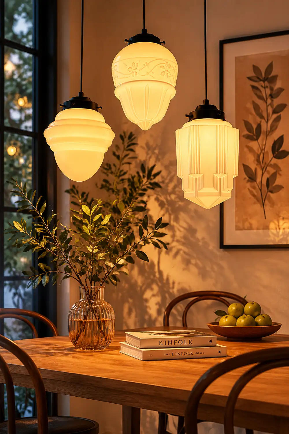 Retro Milk White Glass Geometric Jar Pendant Light - Lumpaz