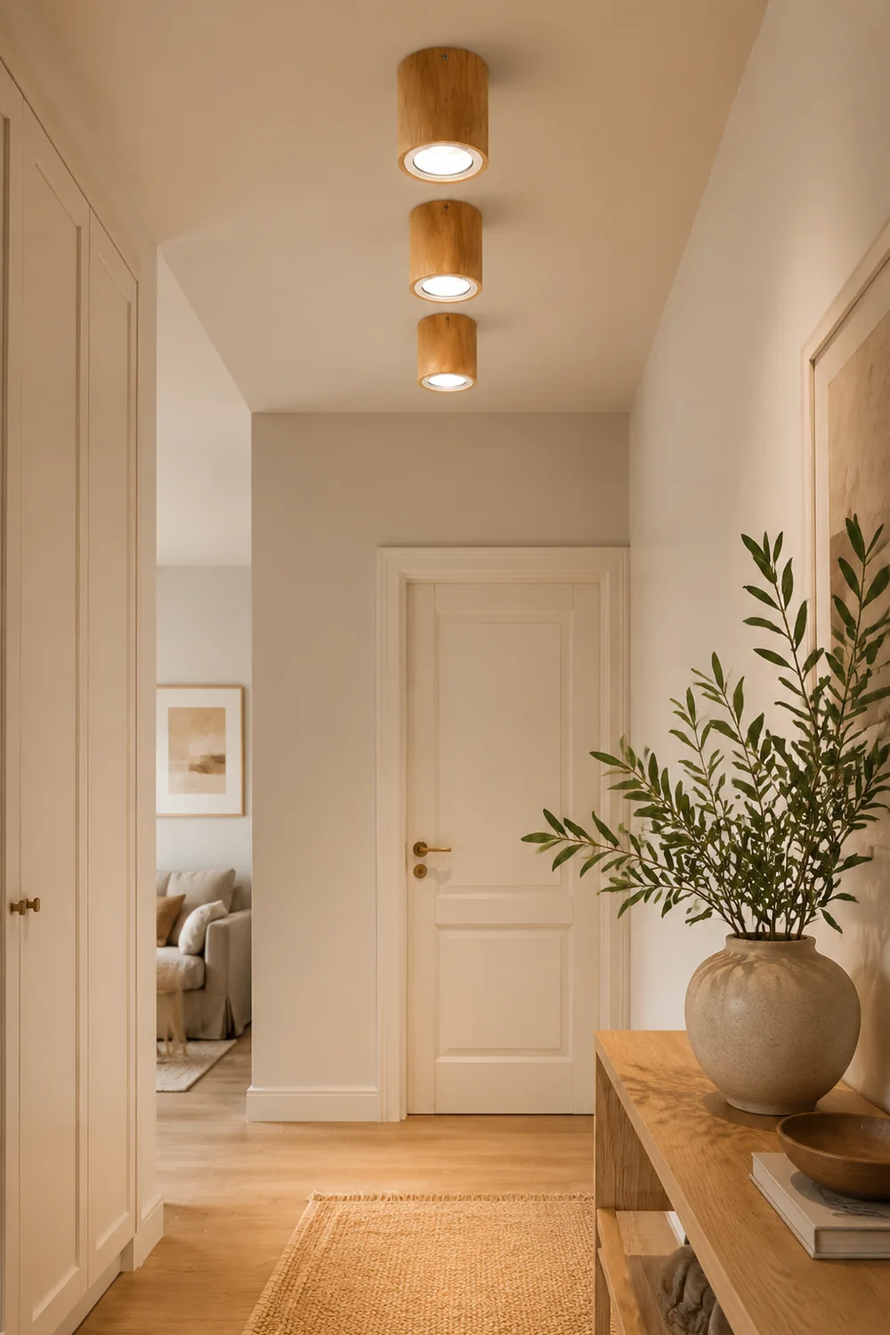 Ozawa Nordische Deckenleuchte Droplight aus Holz für Korridor, Balkon - Lumpaz