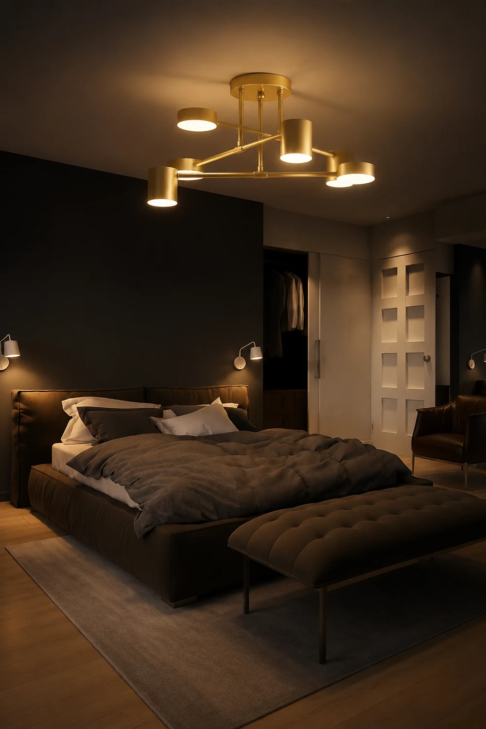 Moderne Kreis-Design Deckenleuchte aus Metall für Wohnzimmer, Schlafzimmer - Lumpaz