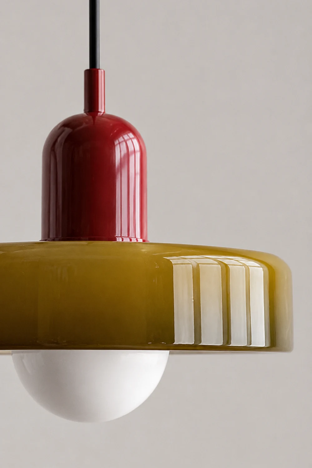 2 Heads Modern Bauhaus Glass Pendant Light - Lumpaz